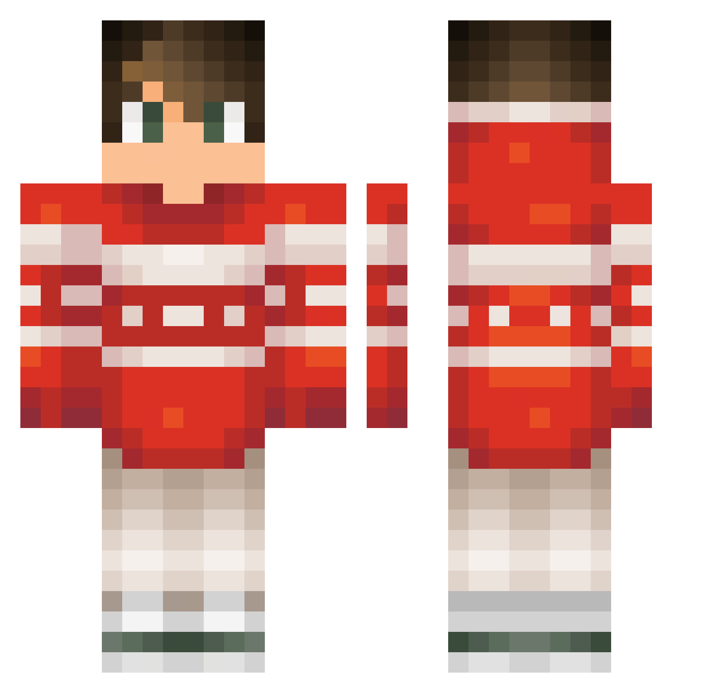 SmileShadow Minecraft skin, front and back view