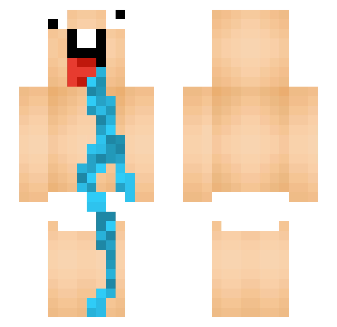 SkovgaardDK Minecraft skin, front and back view