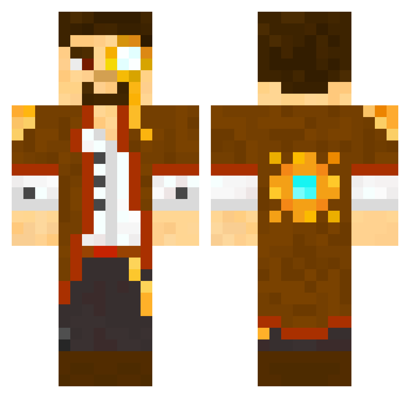 Alex_Hawthorn Minecraft skin, front and back view