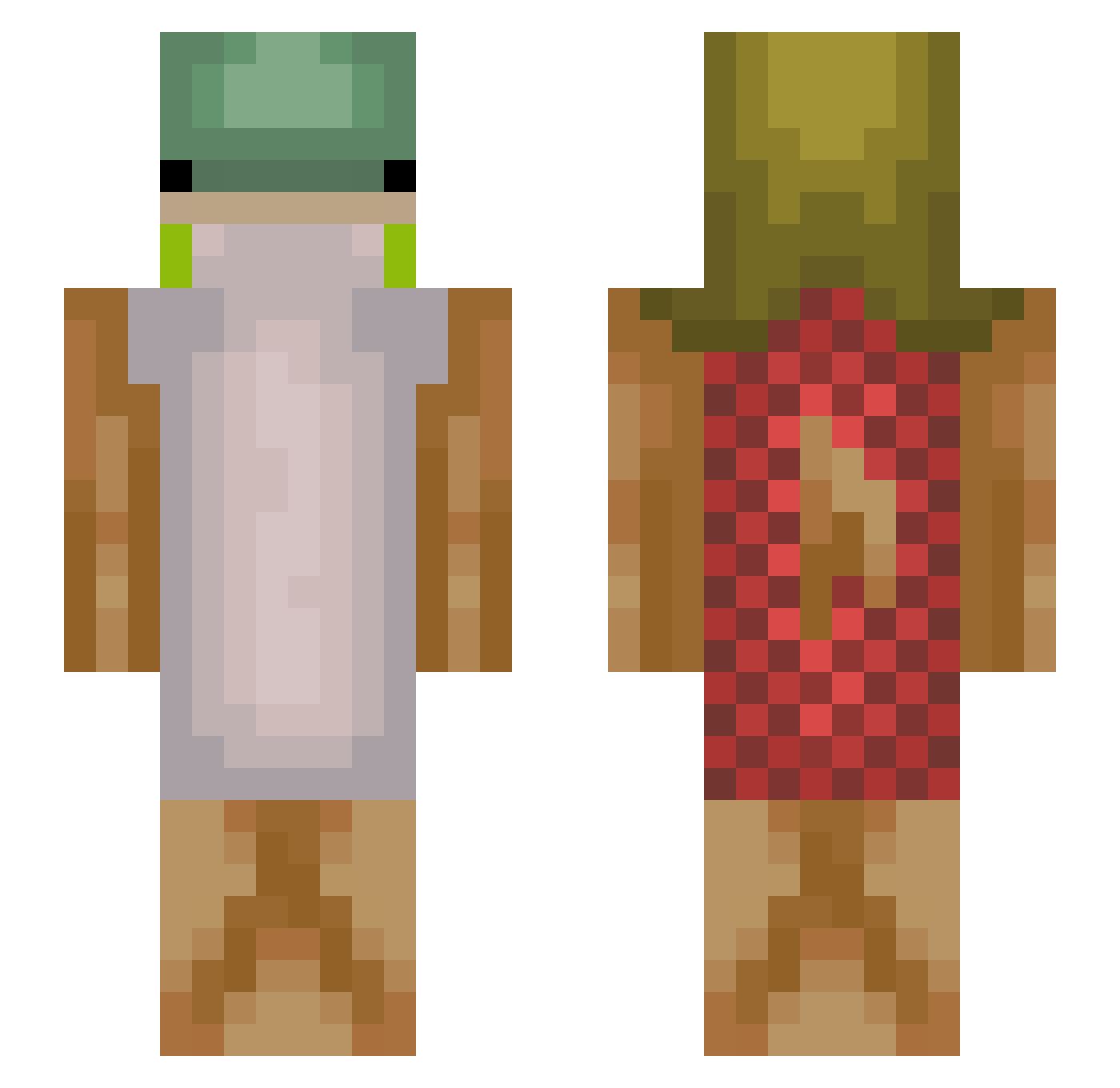 Real_Cholula Minecraft skin, front and back view