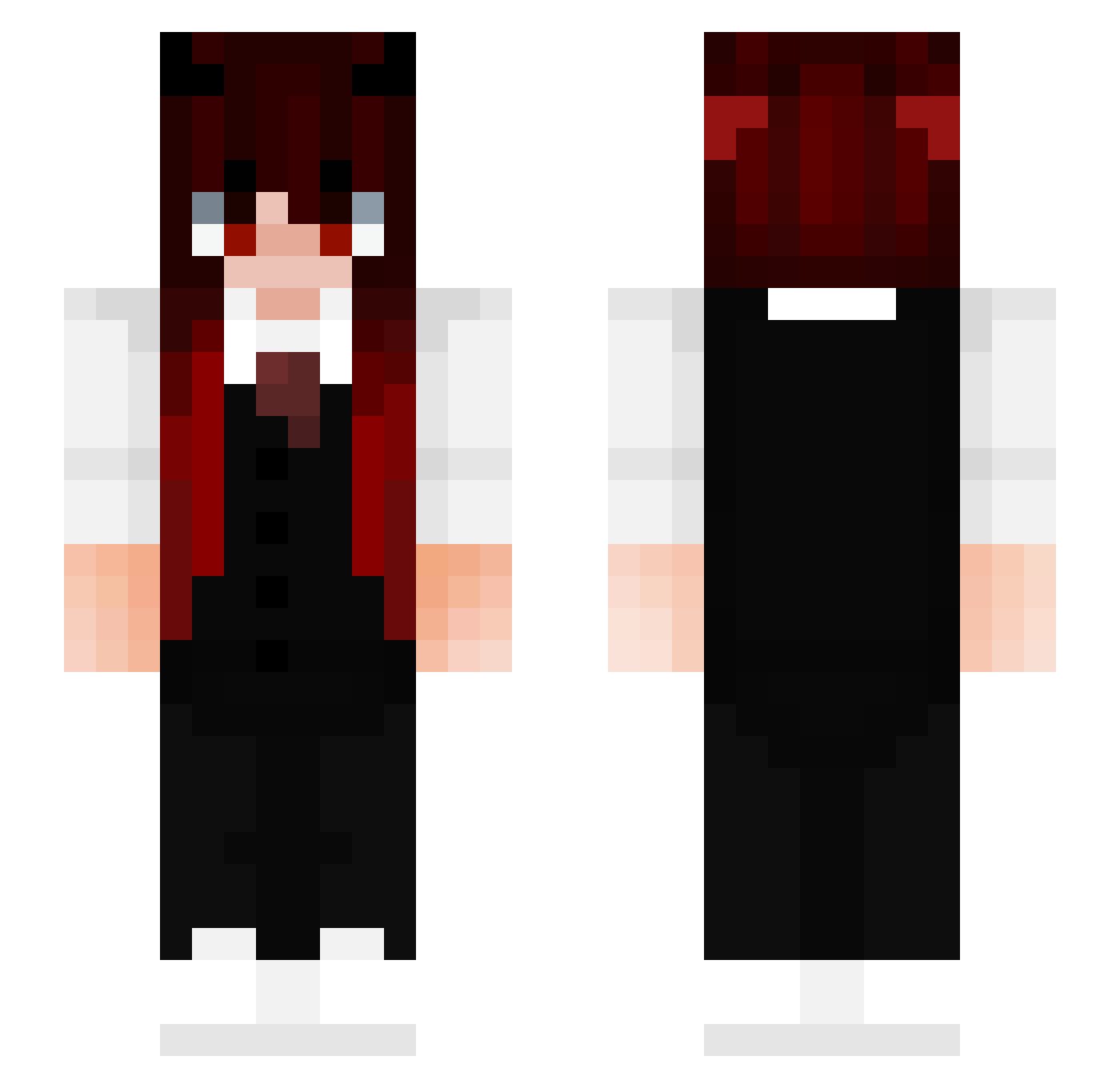 TheScr4cherShota Minecraft skin, front and back view