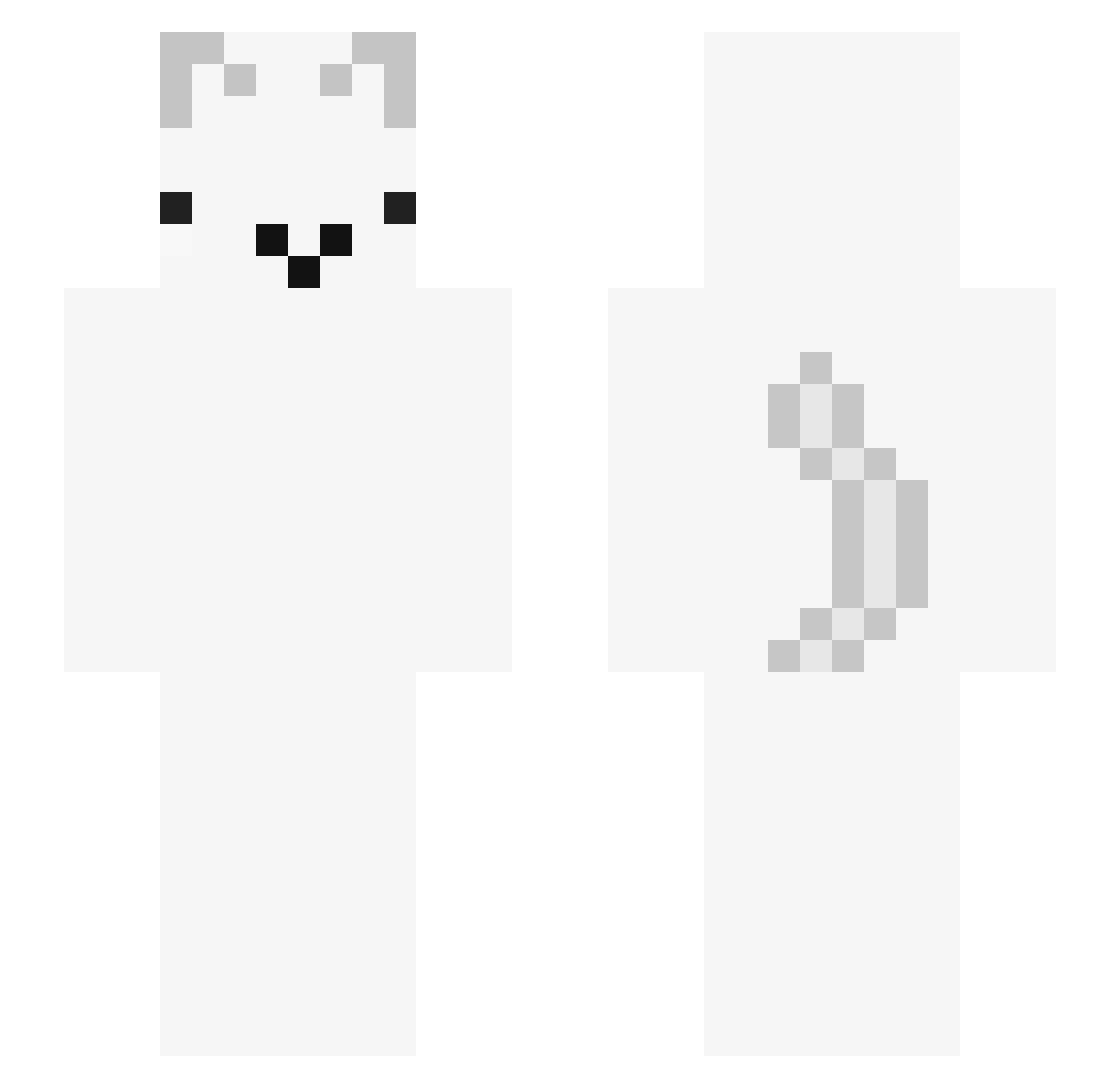 SamoSkully Minecraft skin, front and back view