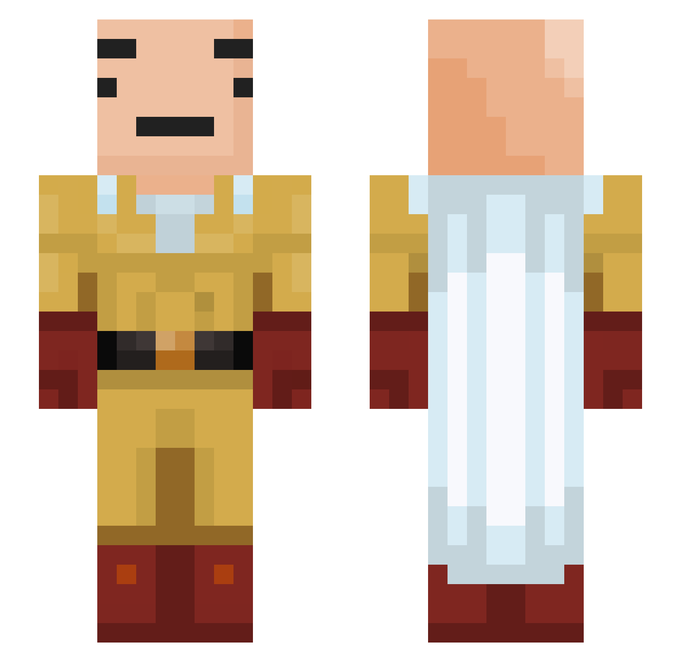 Chloe_Cactus123 Minecraft skin, front and back view
