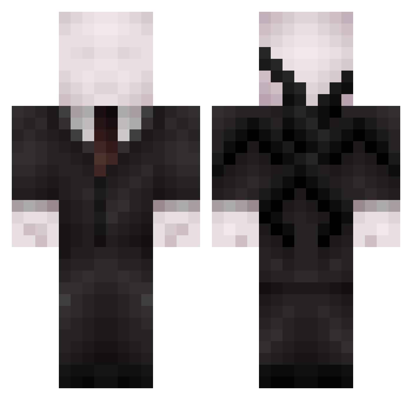 Necrophagy Minecraft skin, front and back view