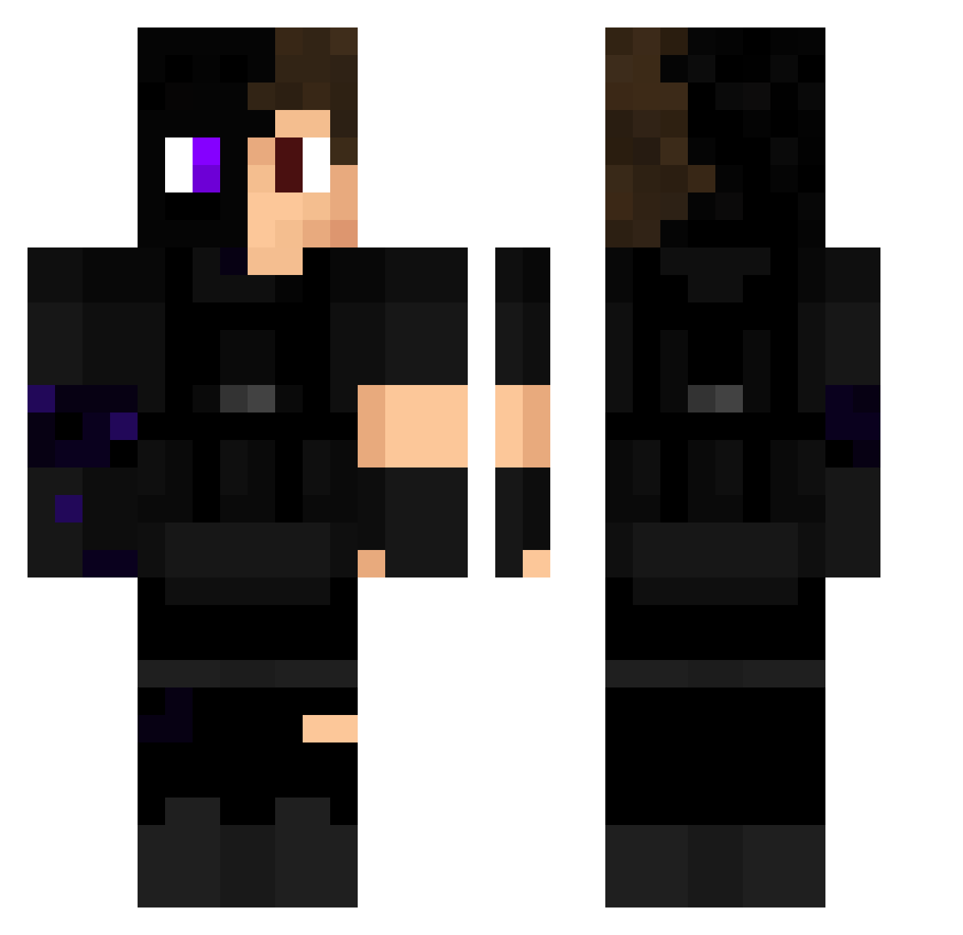CptRekapt Minecraft skin, front and back view