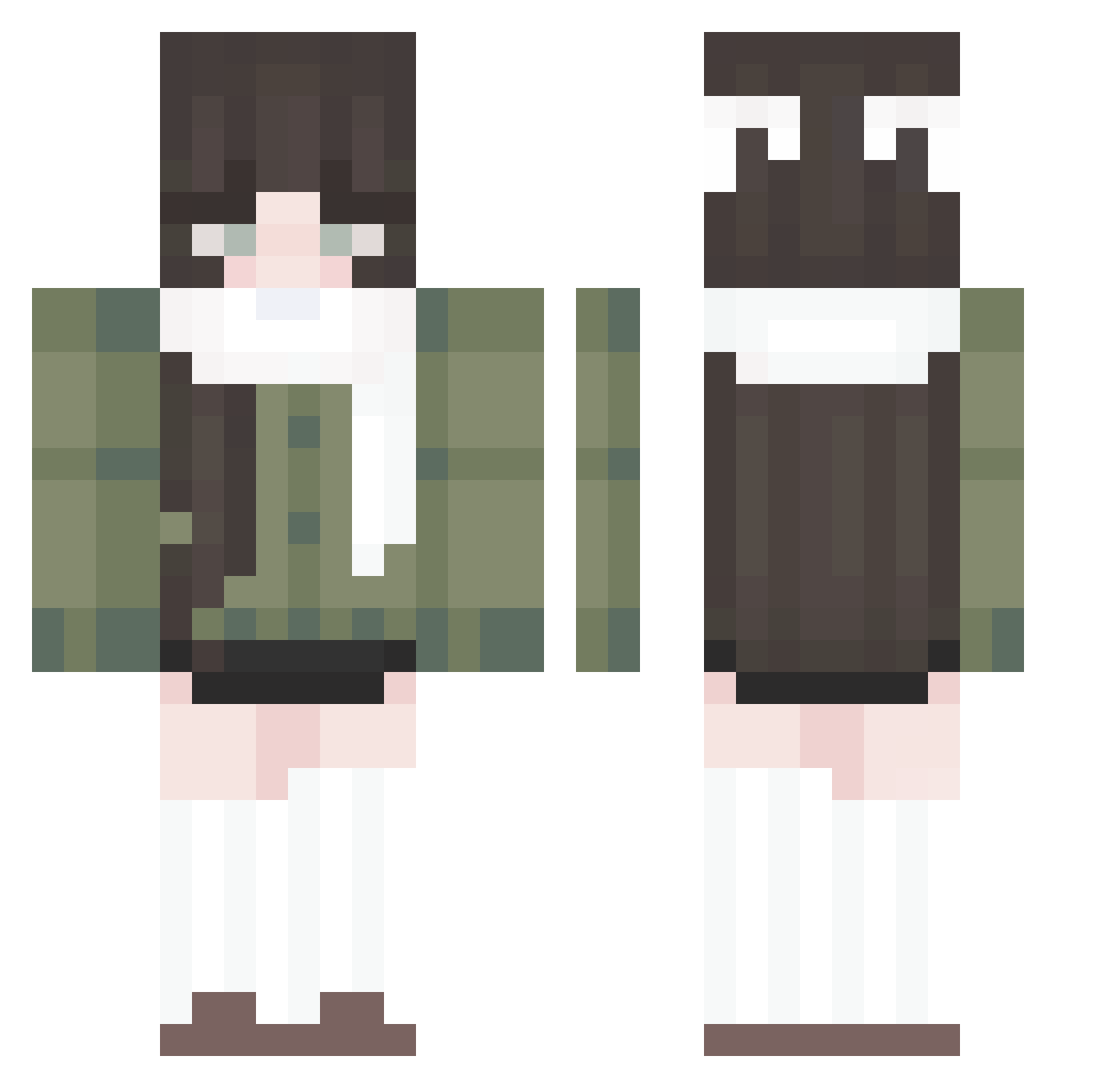 Yoon_choi Minecraft skin, front and back view