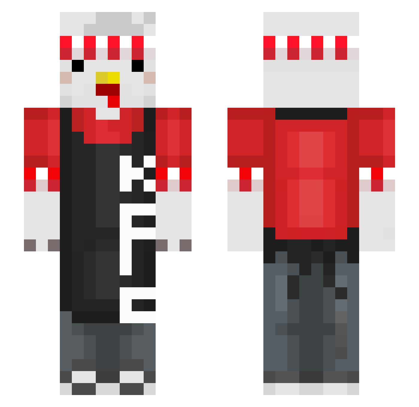 HoneyFall Minecraft skin, front and back view