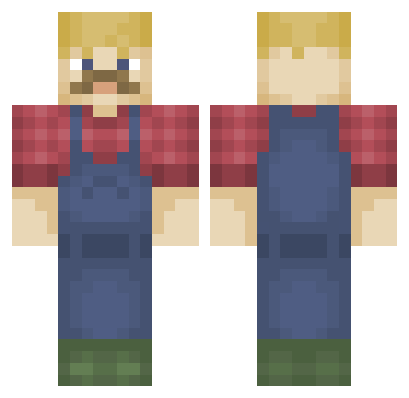 ItzTheFrost Minecraft skin, front and back view