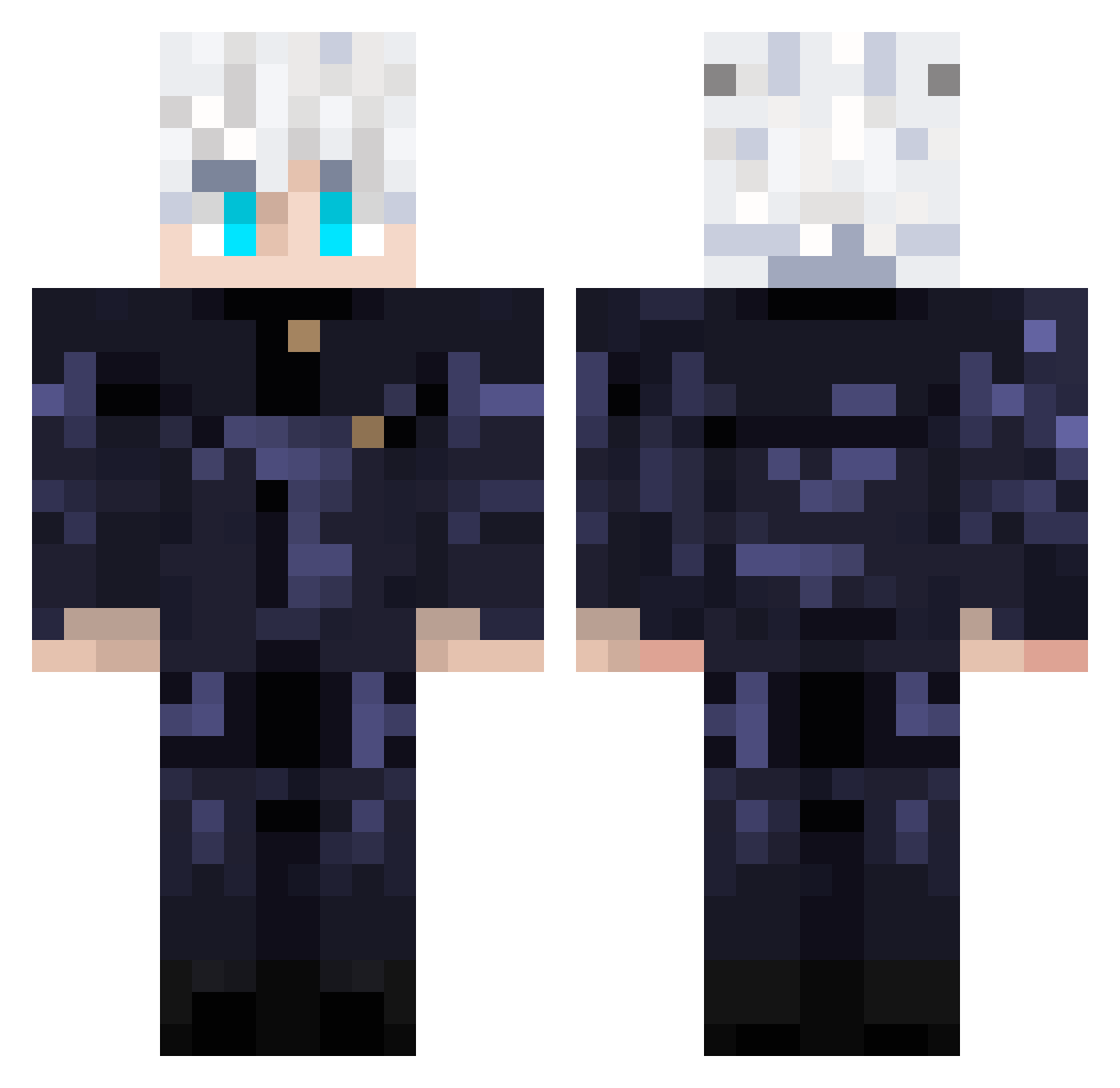 Axvyyy Minecraft skin, front and back view