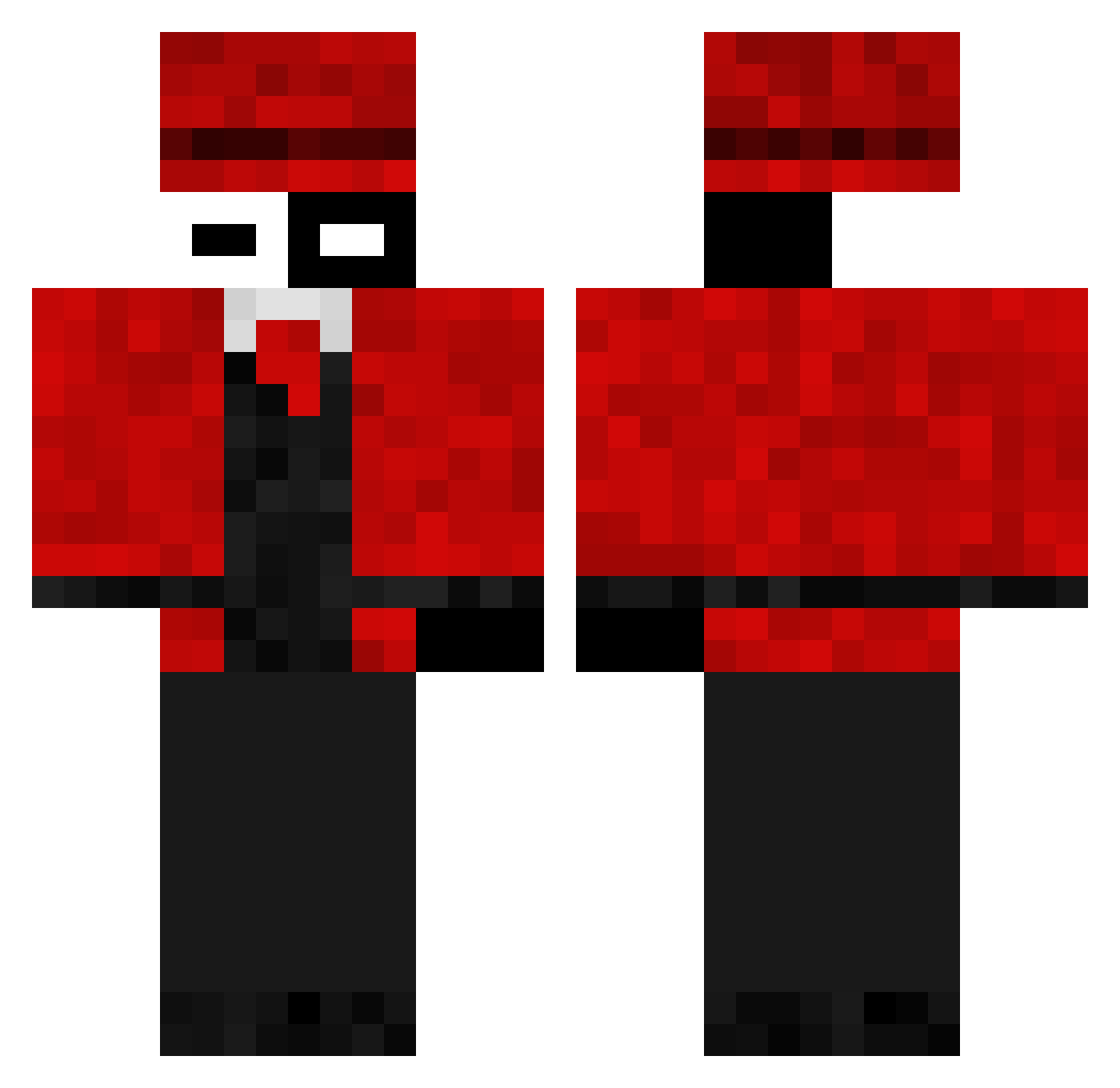 LuckyCollector7 Minecraft skin, front and back view