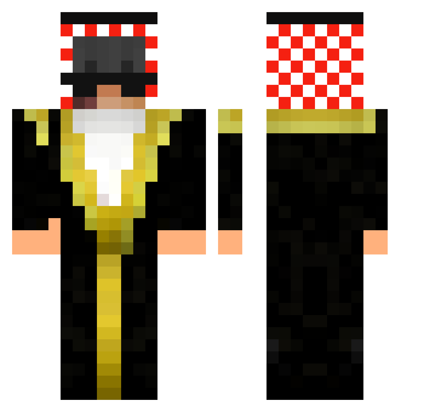 Spirit_Sloth Minecraft skin, front and back view