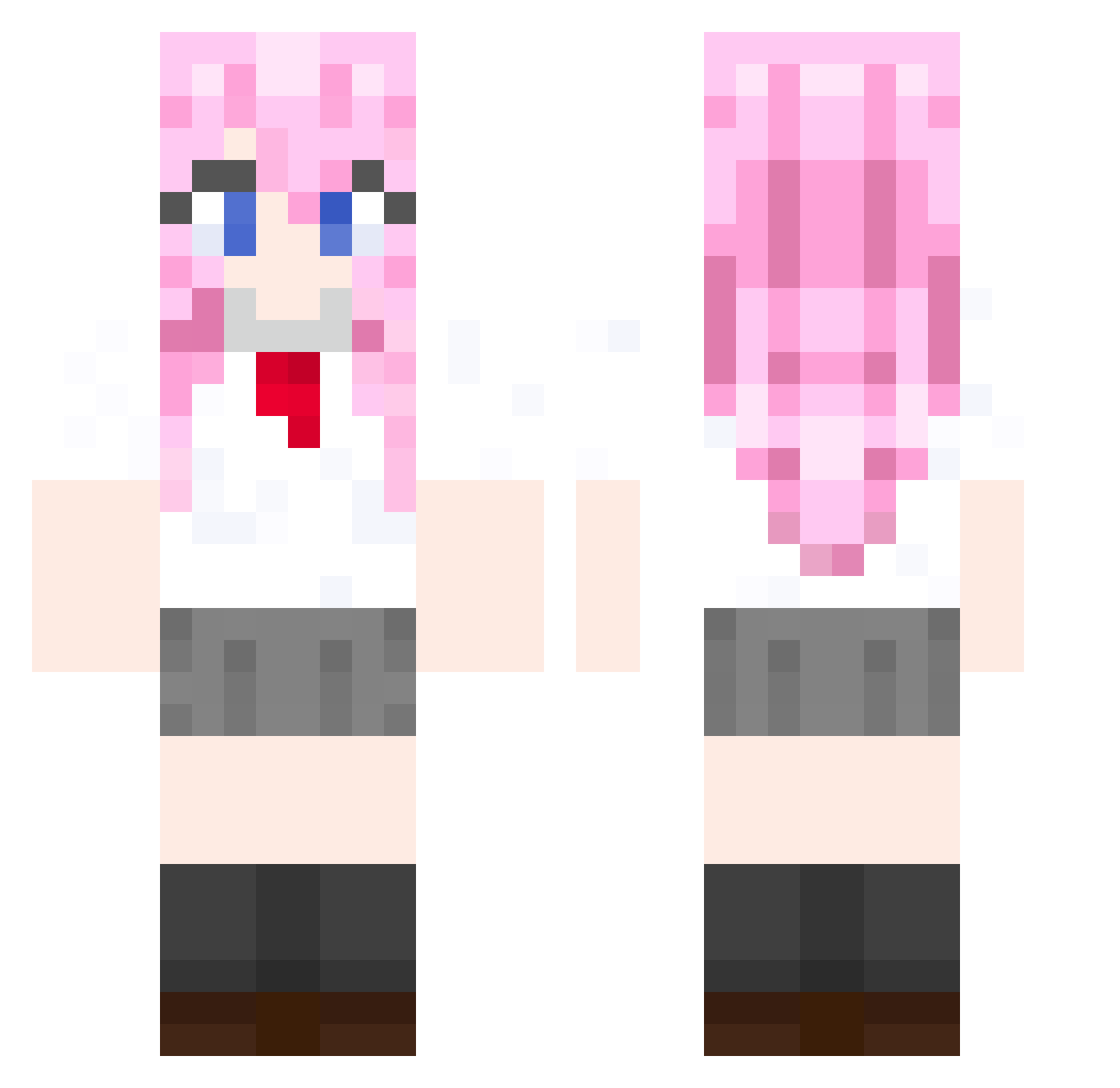 IQof3 Minecraft skin, front and back view