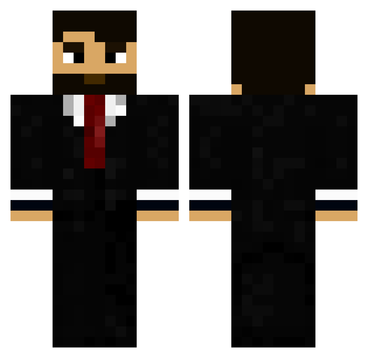 Silverberries Minecraft skin, front and back view