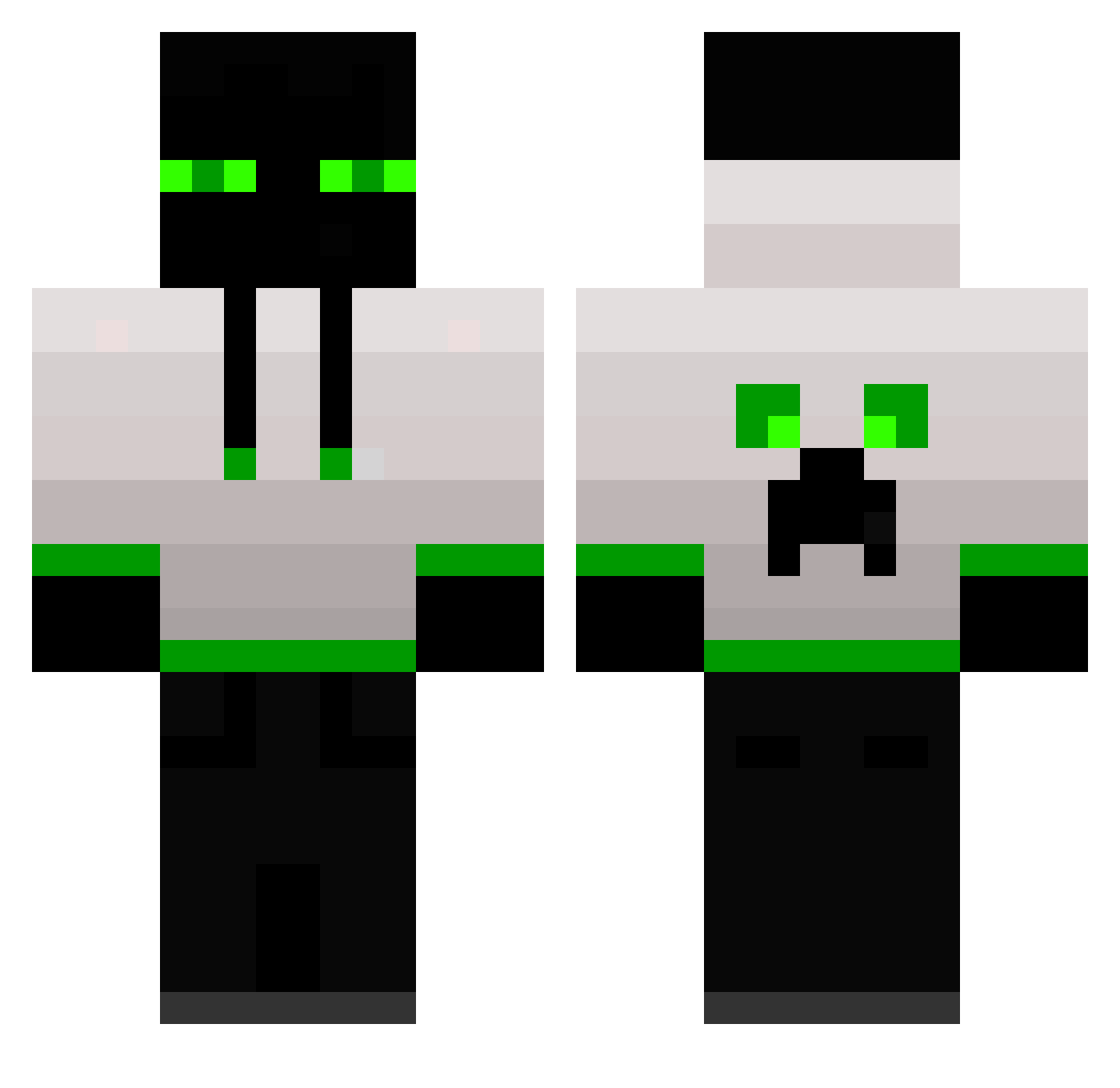 XIAOWEI007 Minecraft skin, front and back view