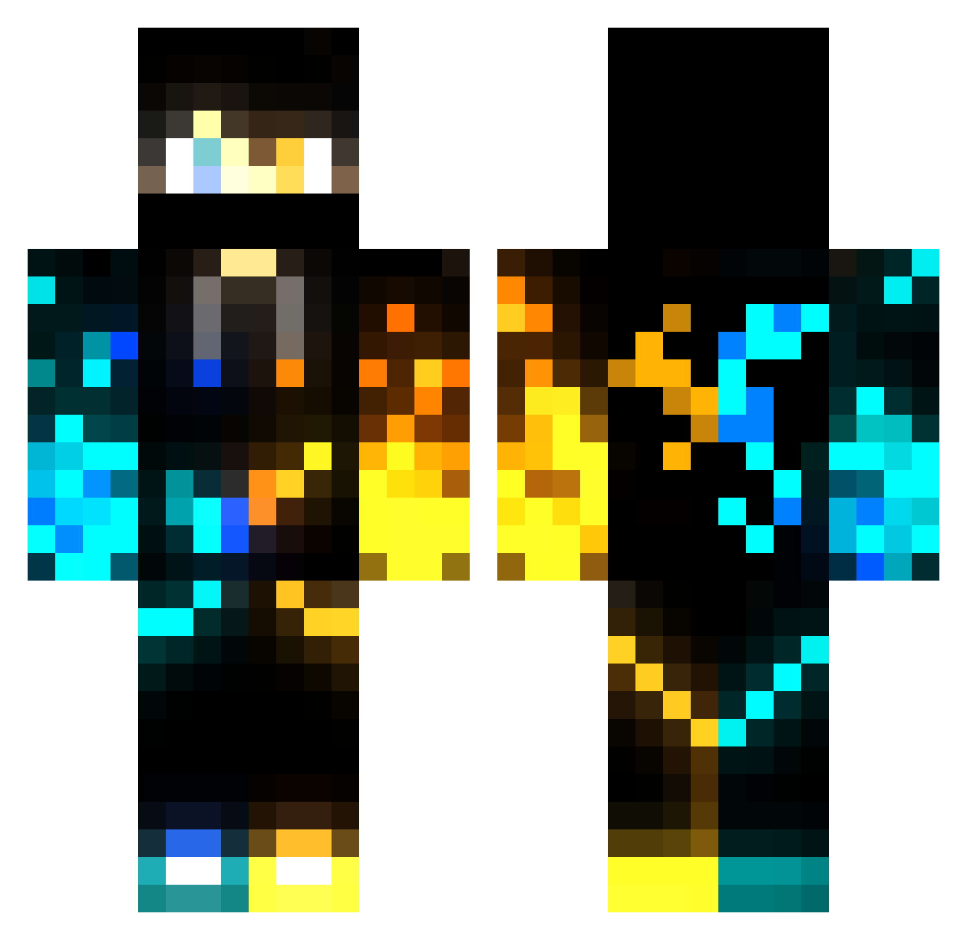 Constantine7 Minecraft skin, front and back view
