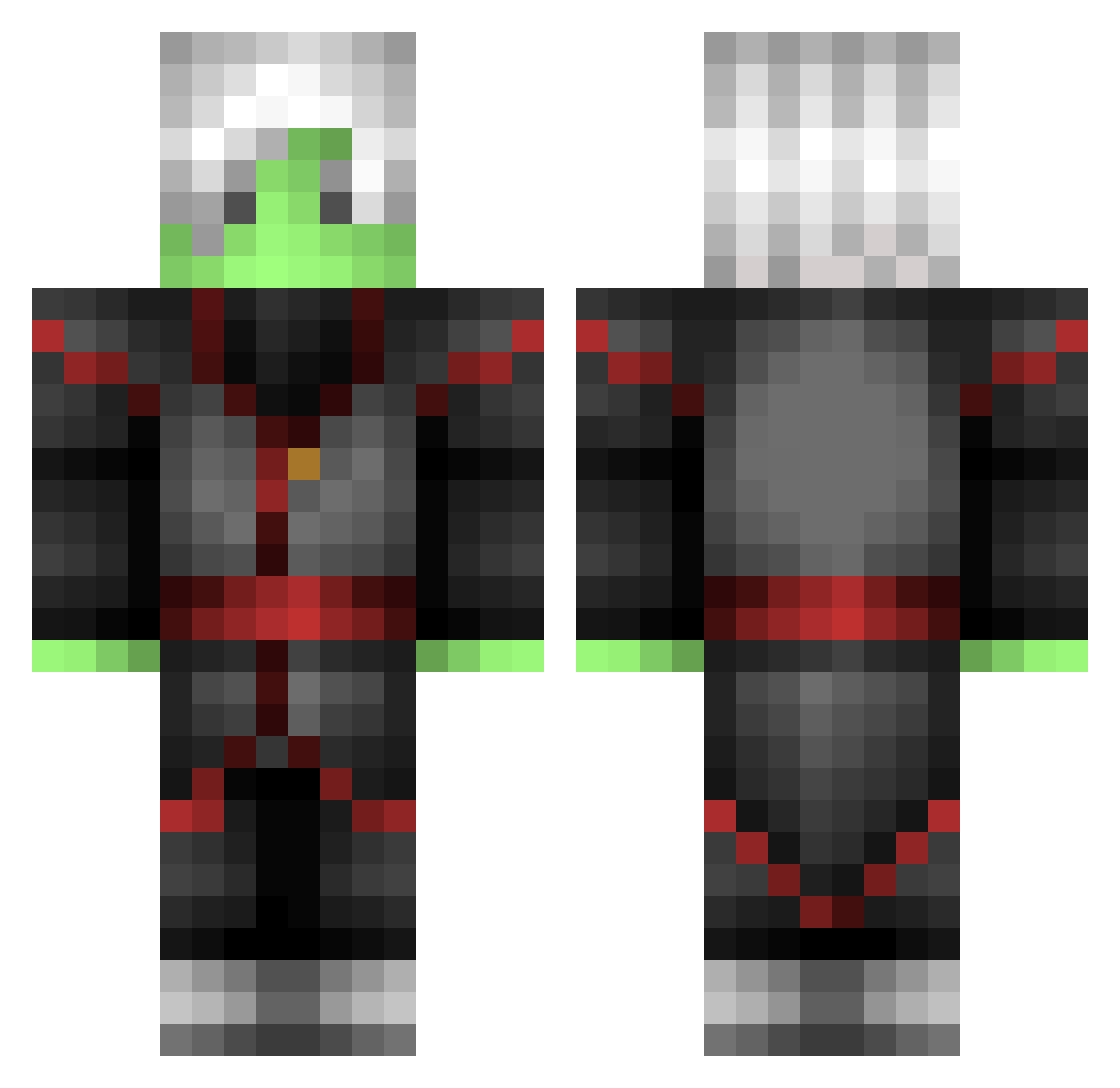 Vikatmigesha Minecraft skin, front and back view