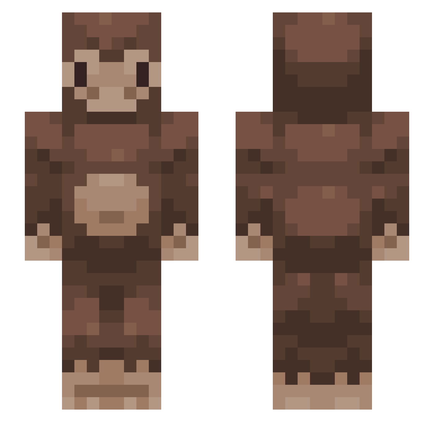 littlemonkey425 Minecraft skin, front and back view