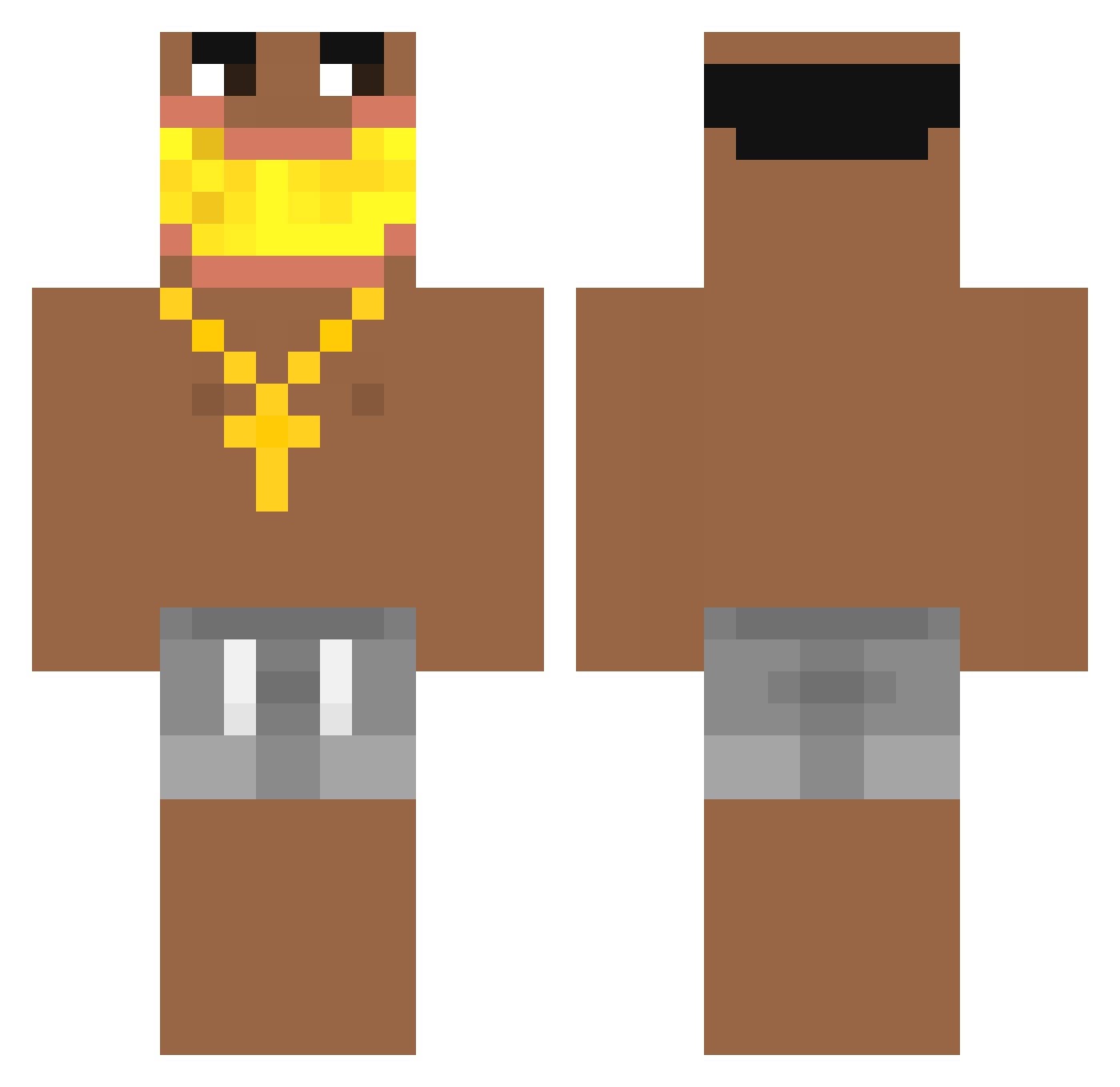 bobowtf Minecraft skin, front and back view