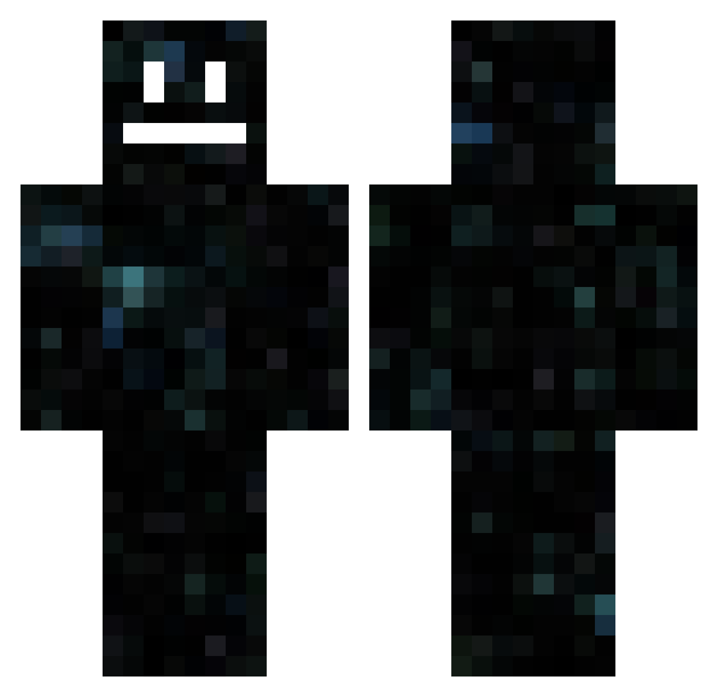 Arietse Minecraft skin, front and back view