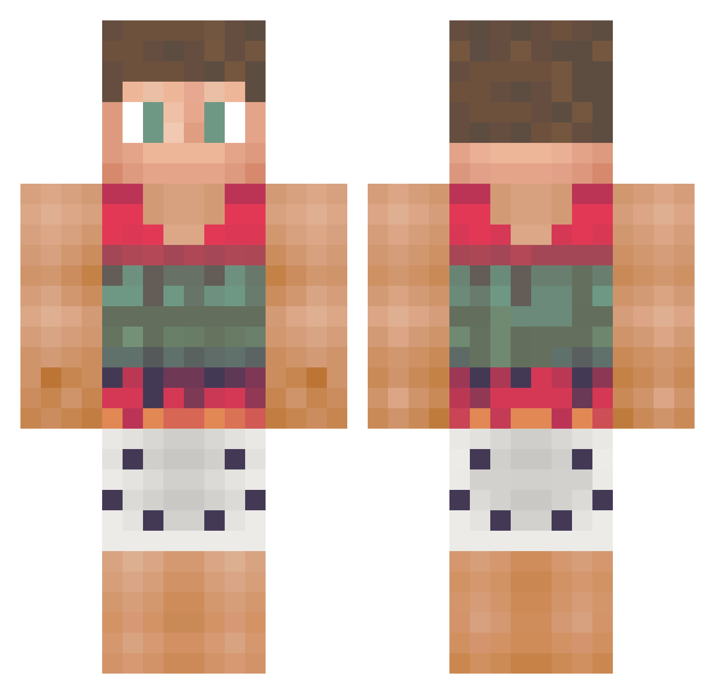 ShishaJan Minecraft skin, front and back view
