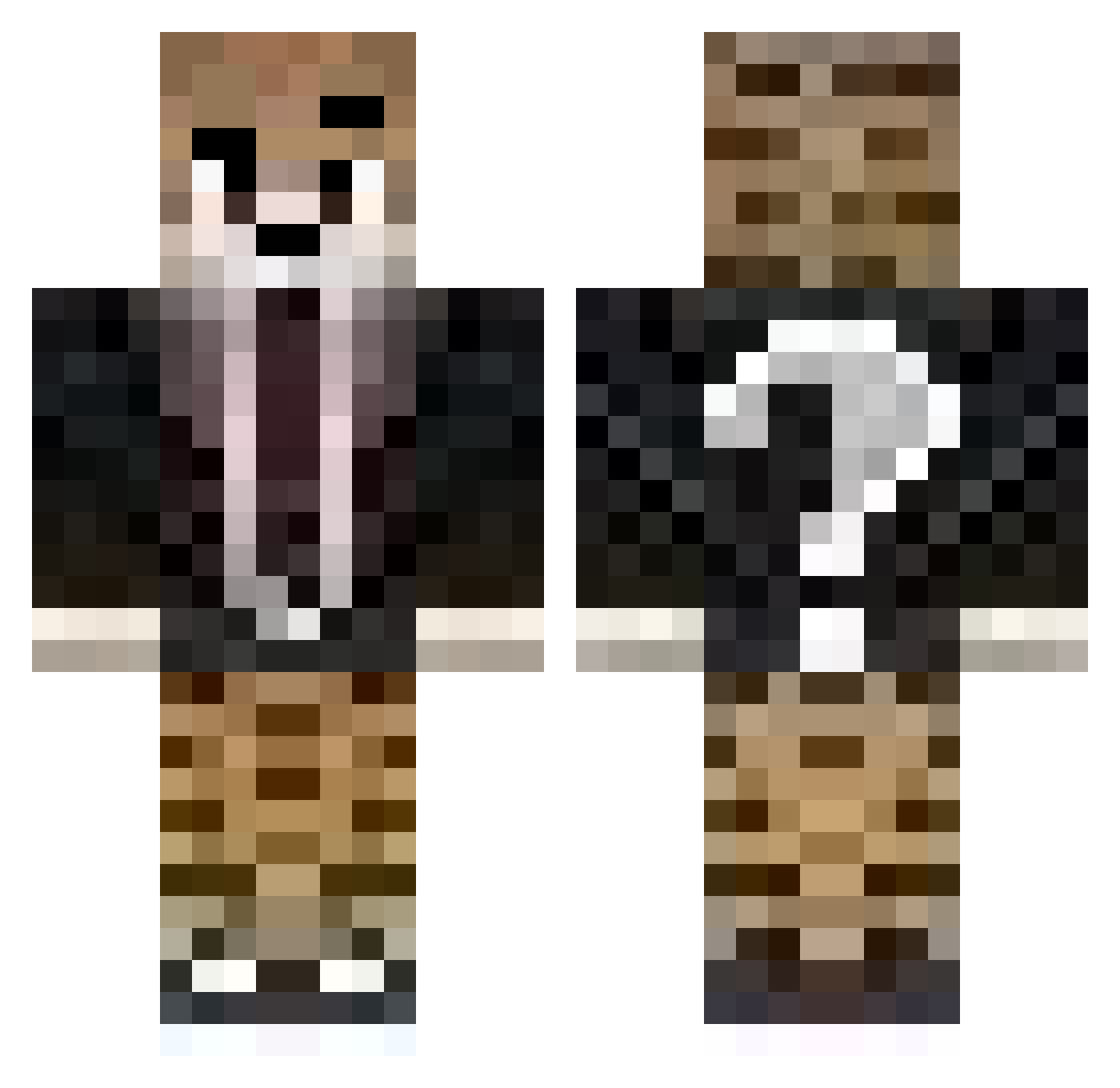 deadsergiu Minecraft skin, front and back view