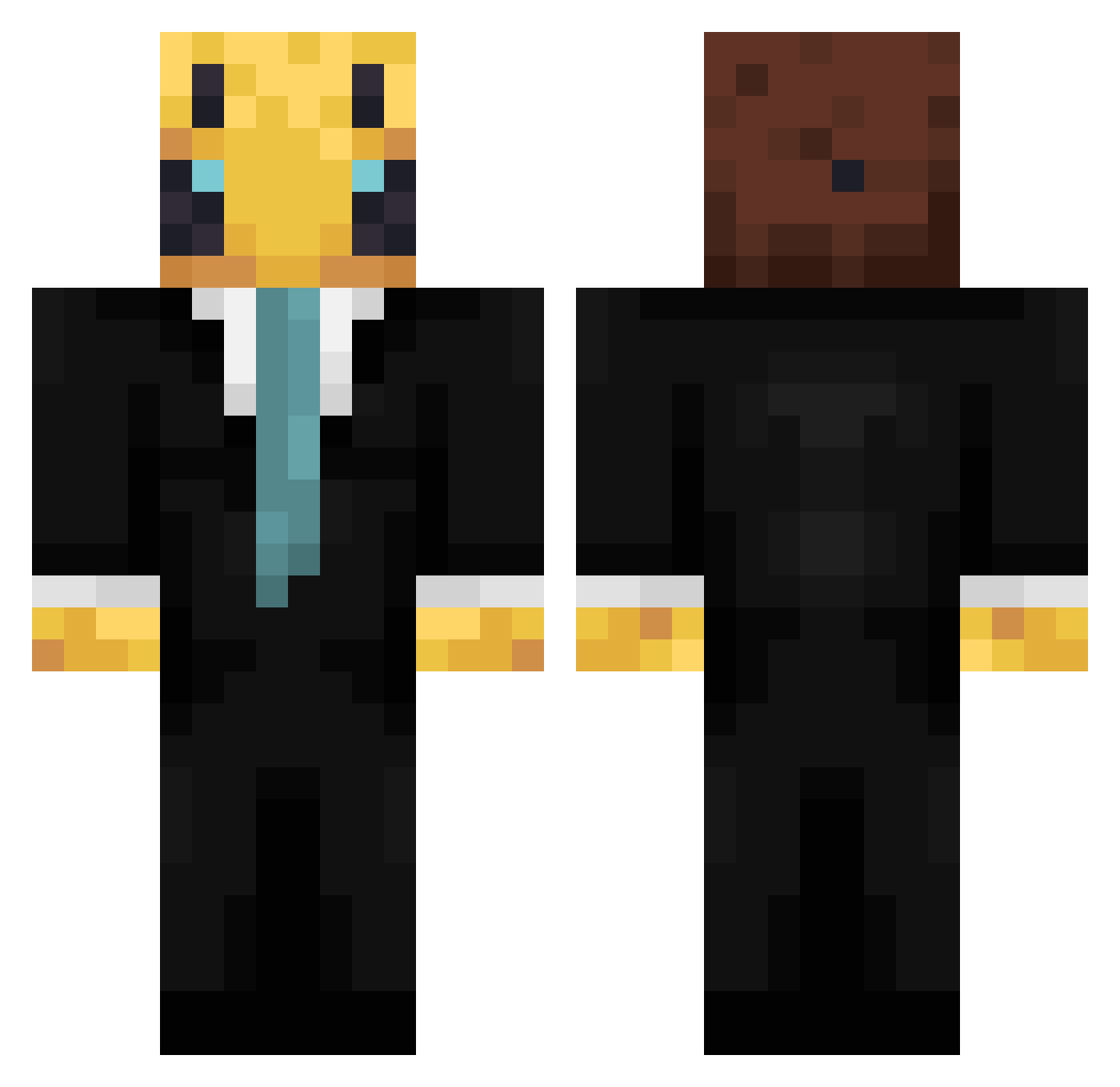 Datboidave Minecraft skin, front and back view