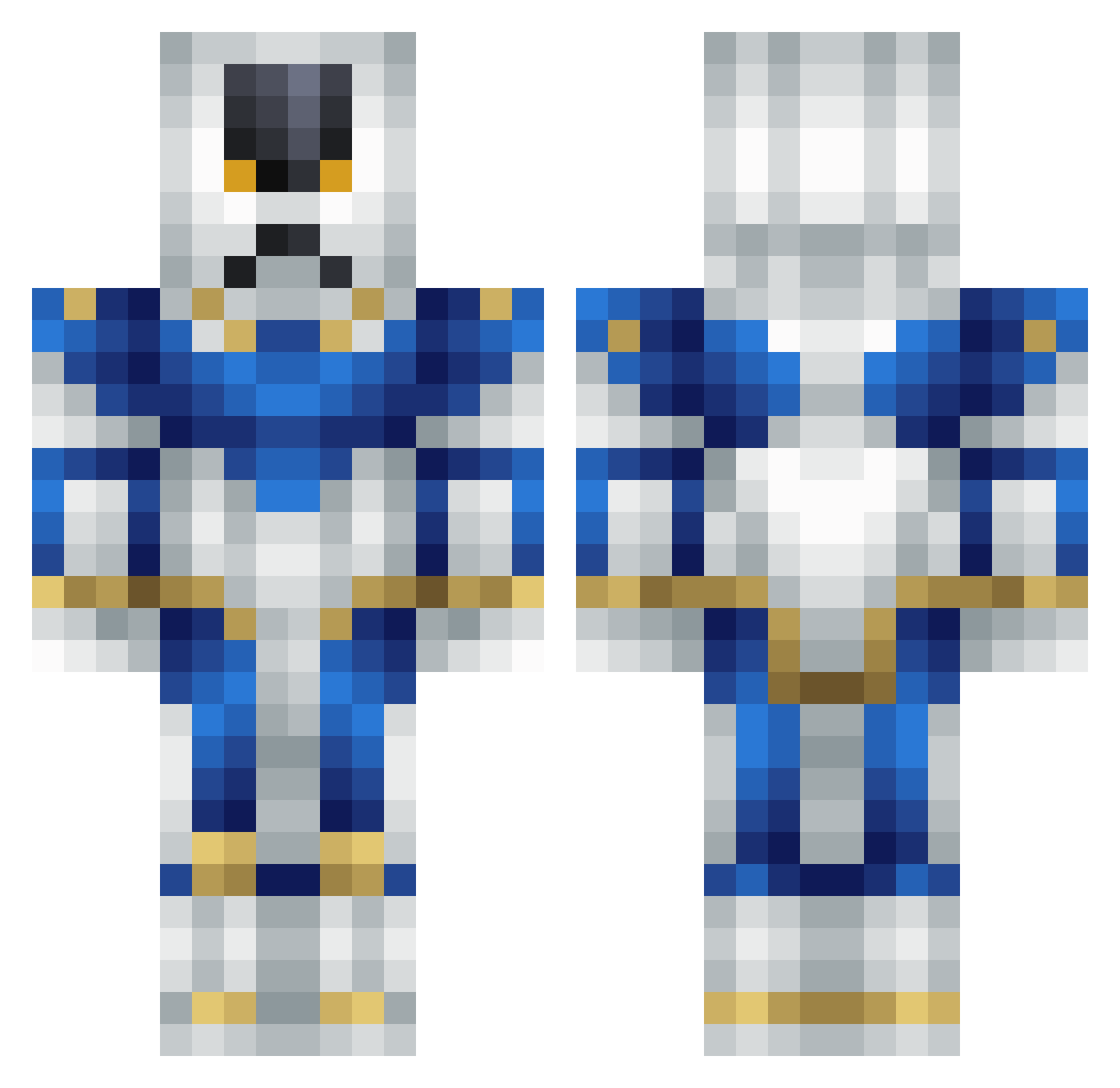 JK4343 Minecraft skin, front and back view