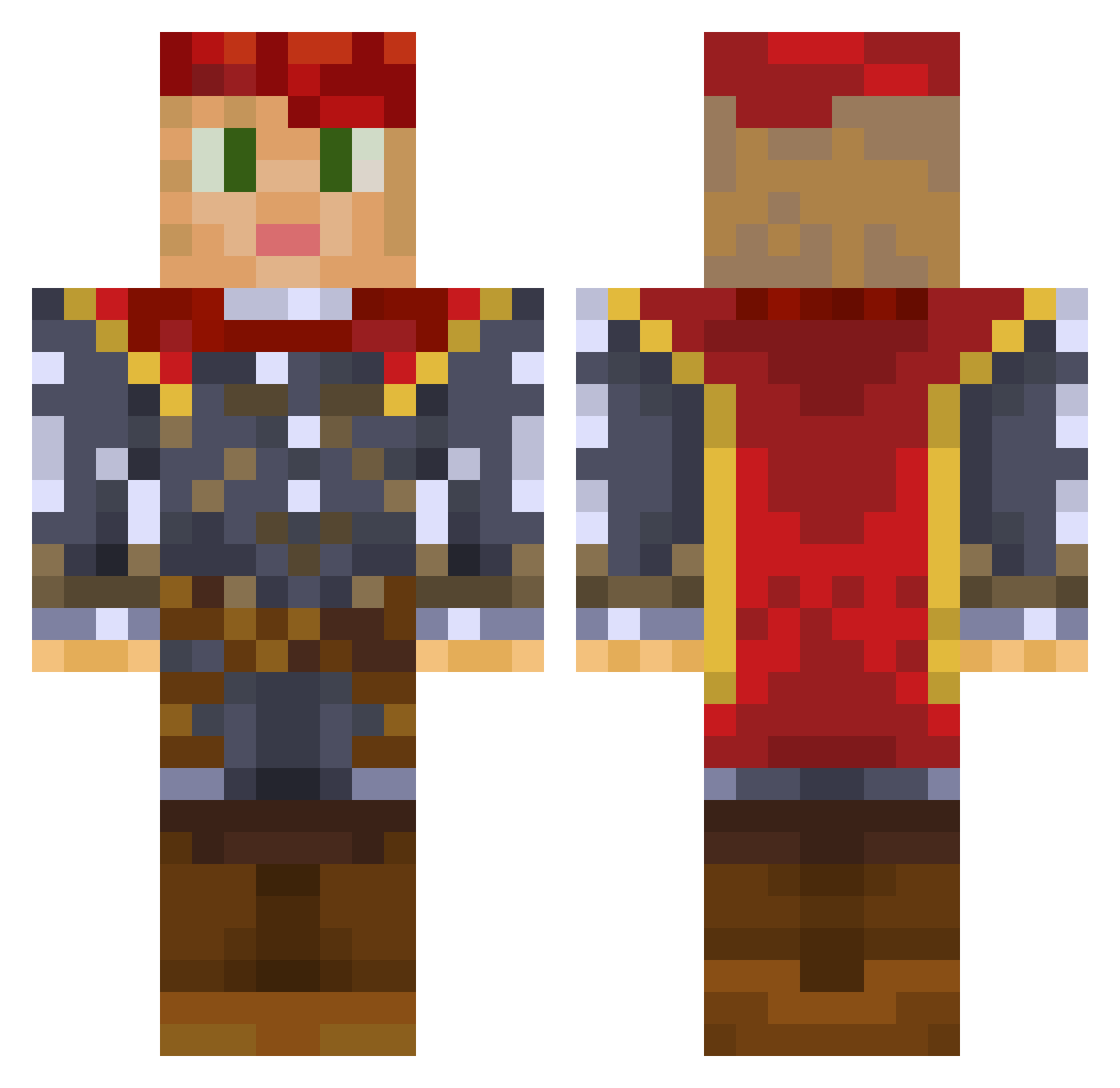 Photographer Minecraft skin, front and back view