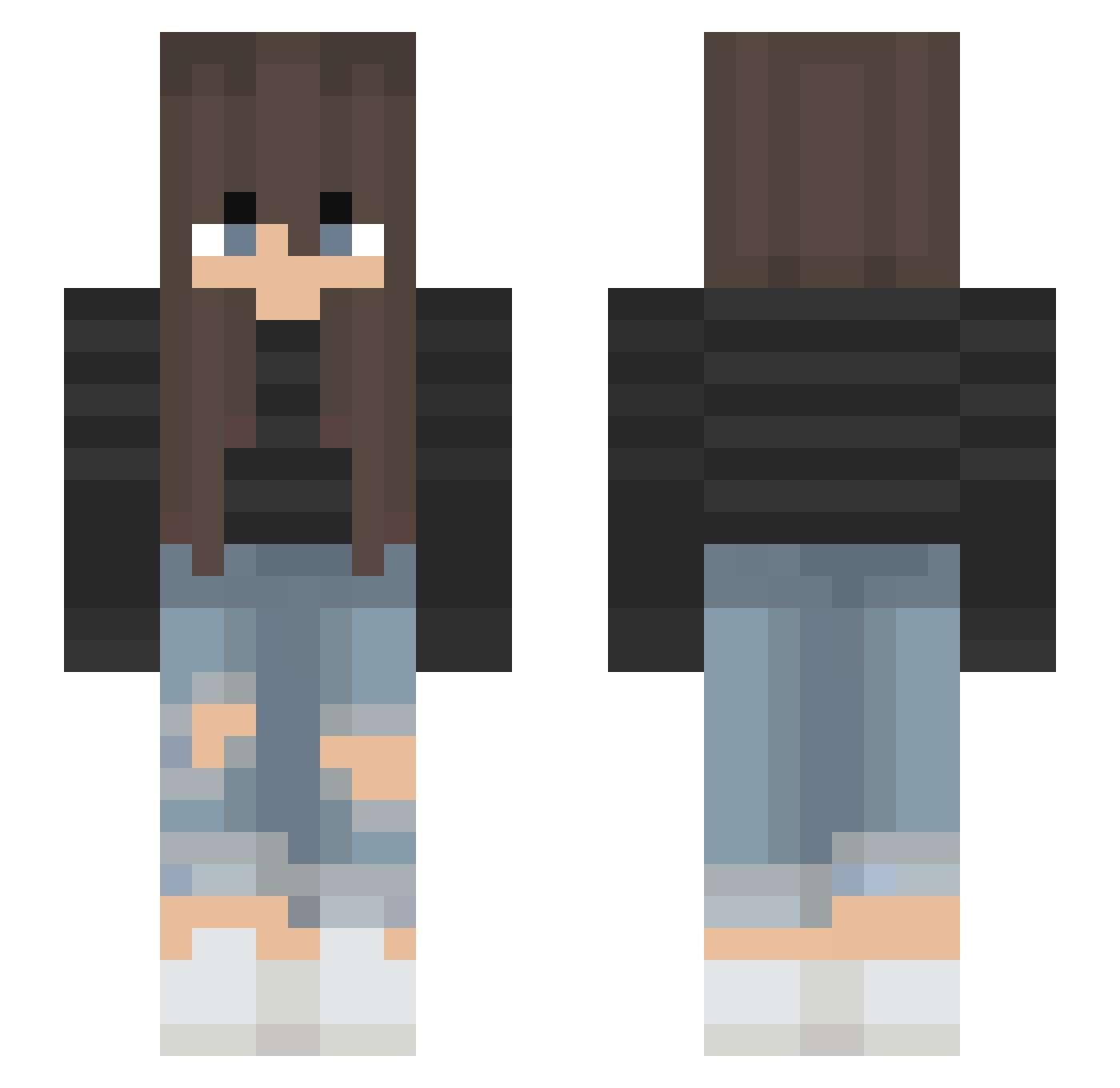 Vrigrel Minecraft skin, front and back view