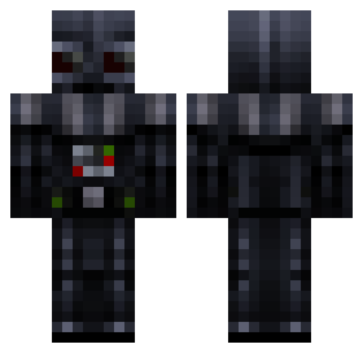 GBZdevox Minecraft skin, front and back view