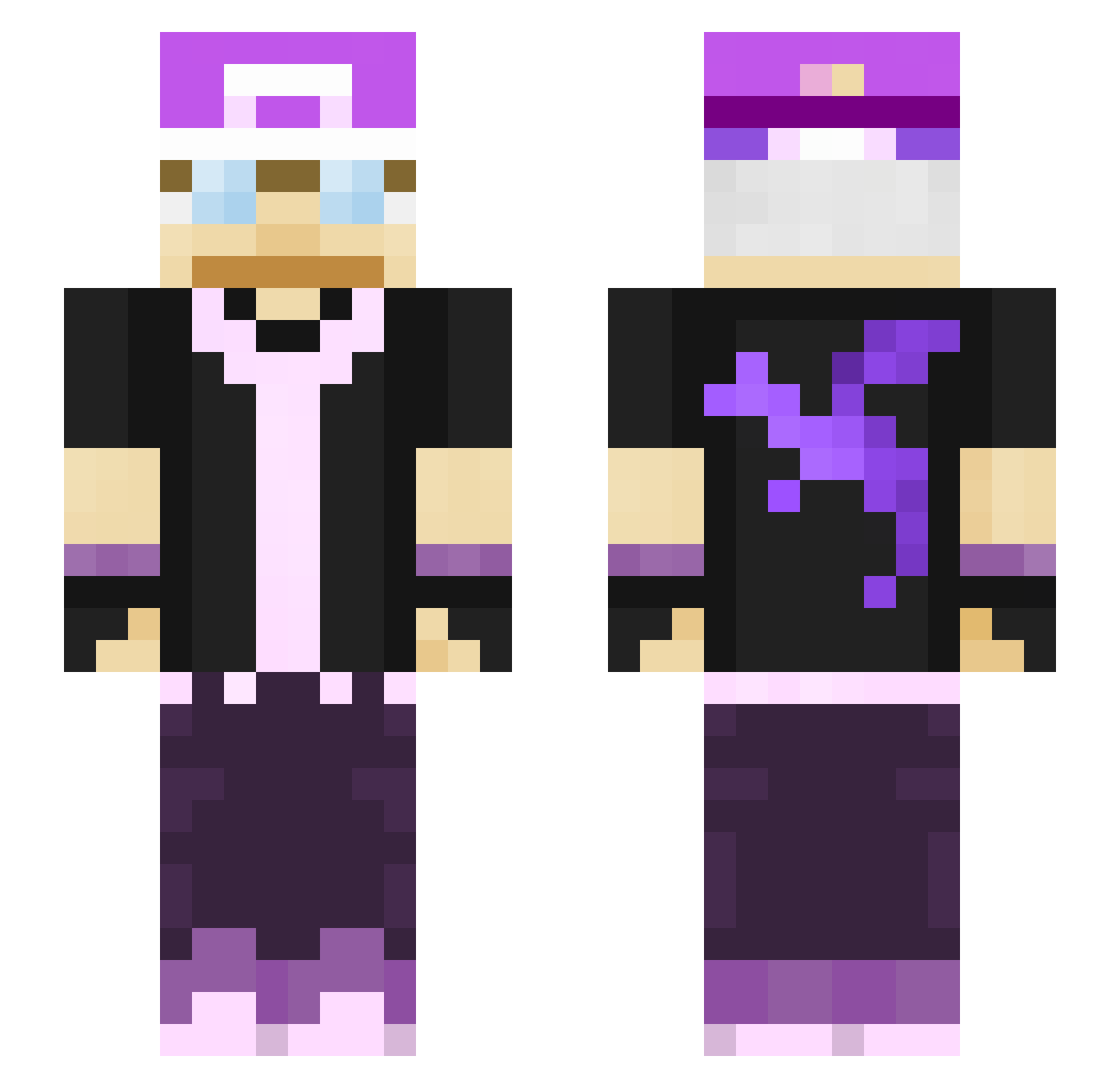 ReginaRouca Minecraft skin, front and back view