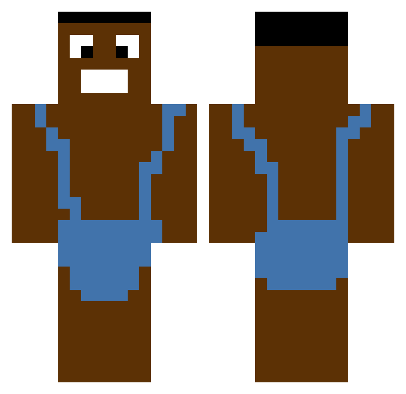 _TTO Minecraft skin, front and back view