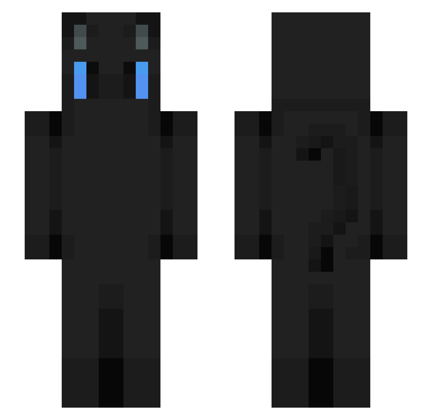 4ov Minecraft skin, front and back view