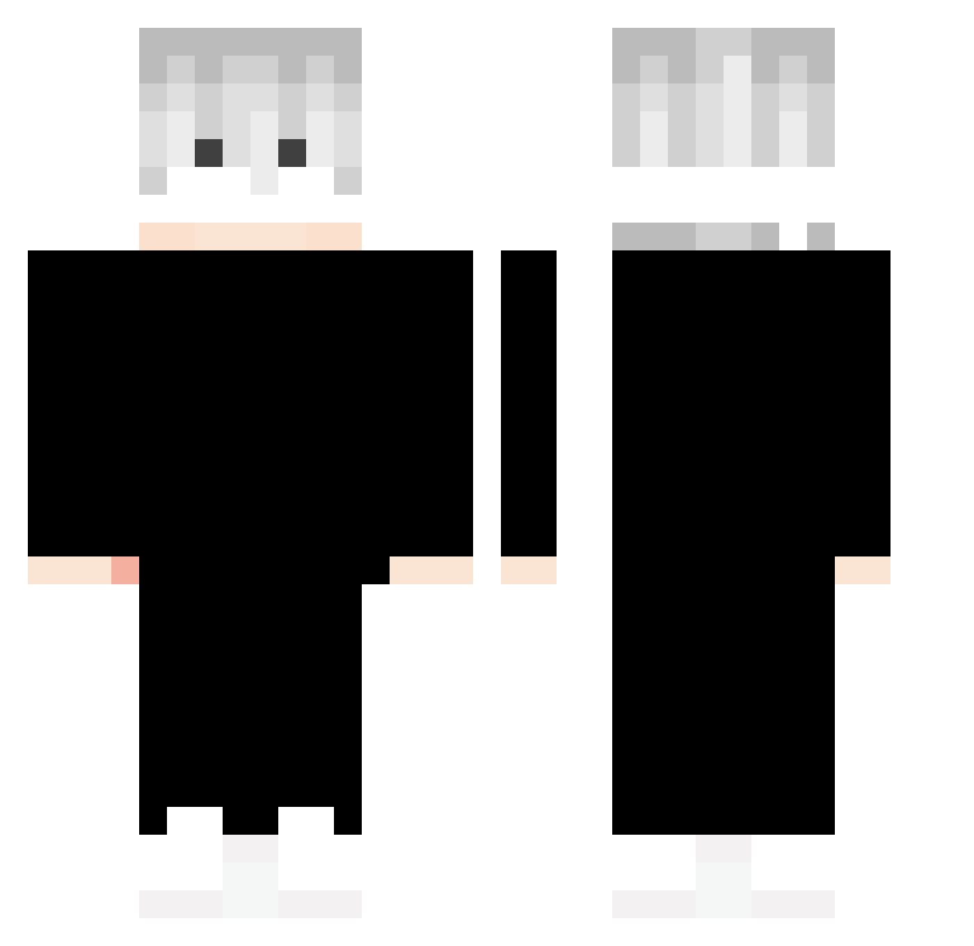 XxWhite_Sh4dowxX Minecraft skin, front and back view