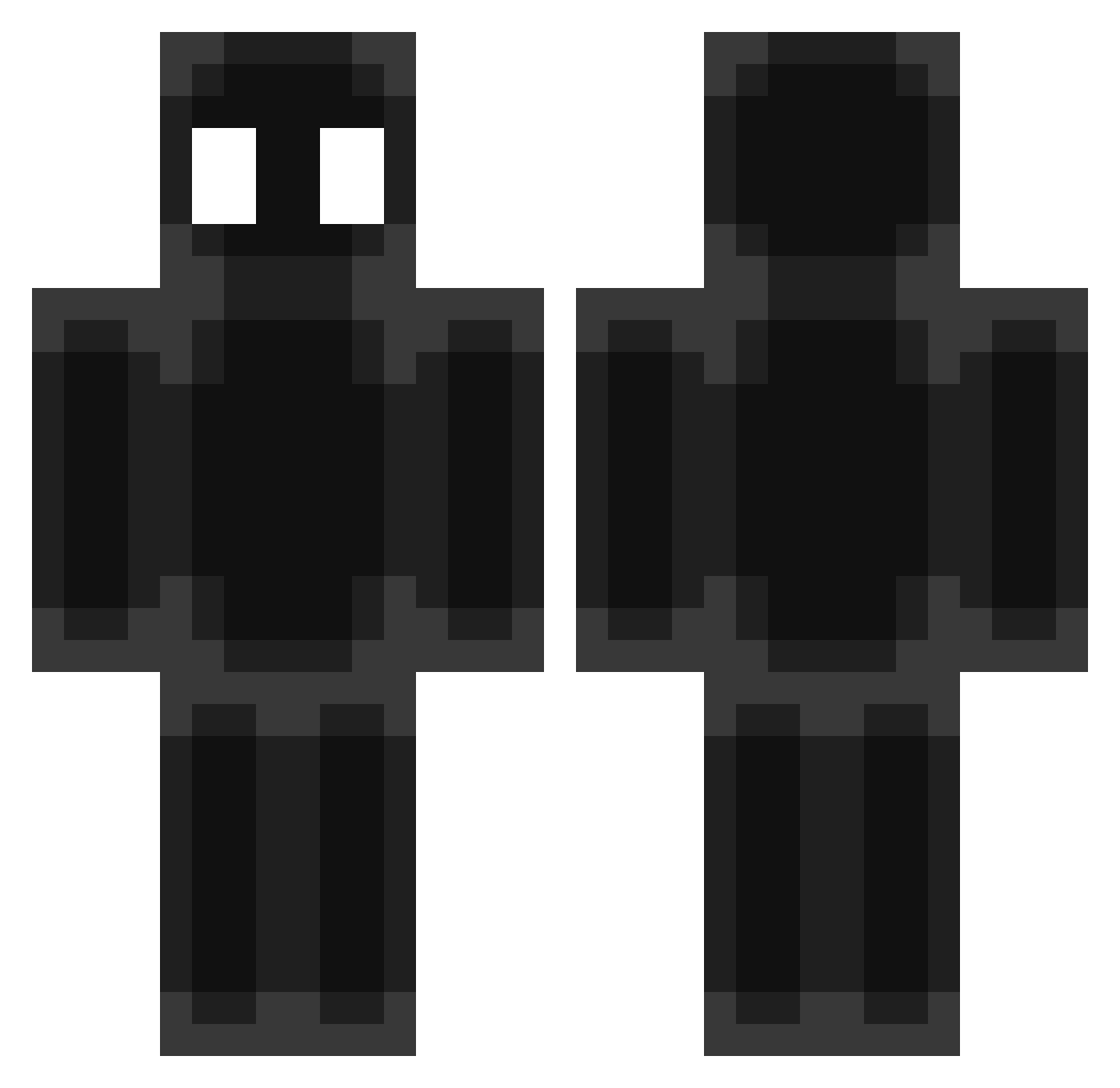 TreyFid Minecraft skin, front and back view