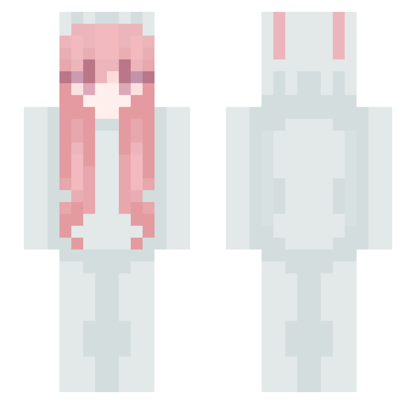 Trustable Minecraft skin, front and back view