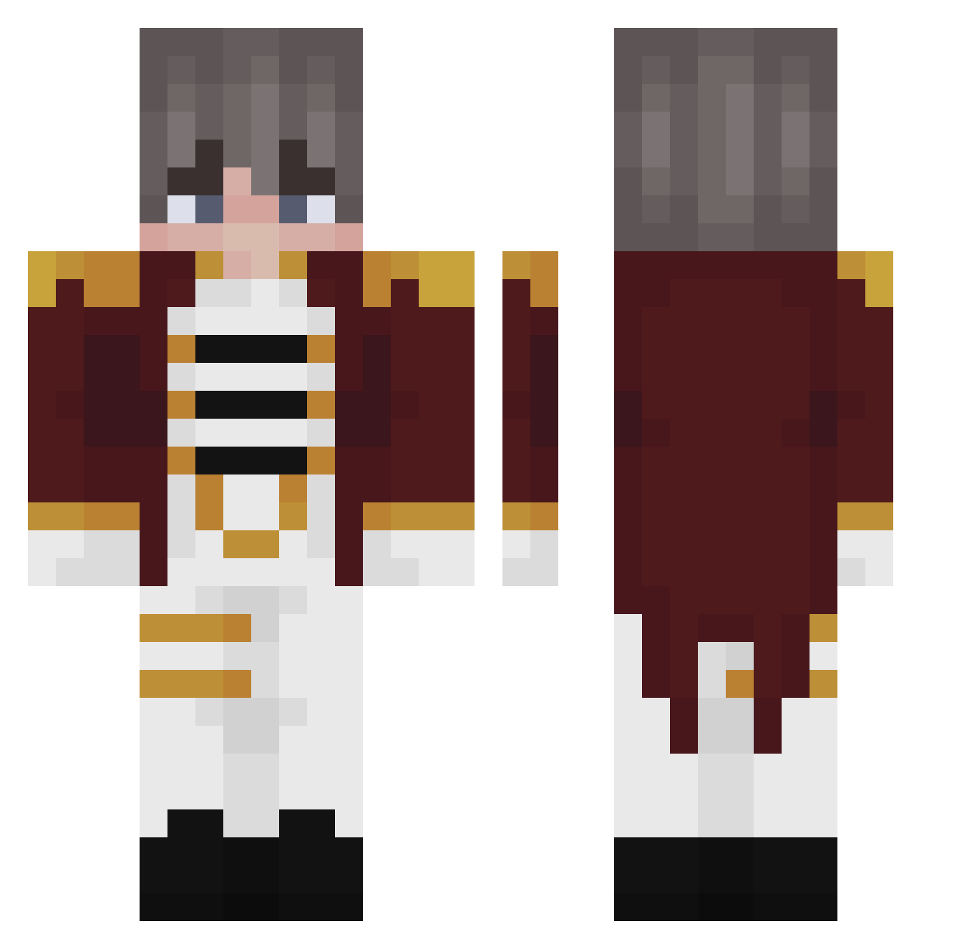 _Tryy Minecraft skin, front and back view