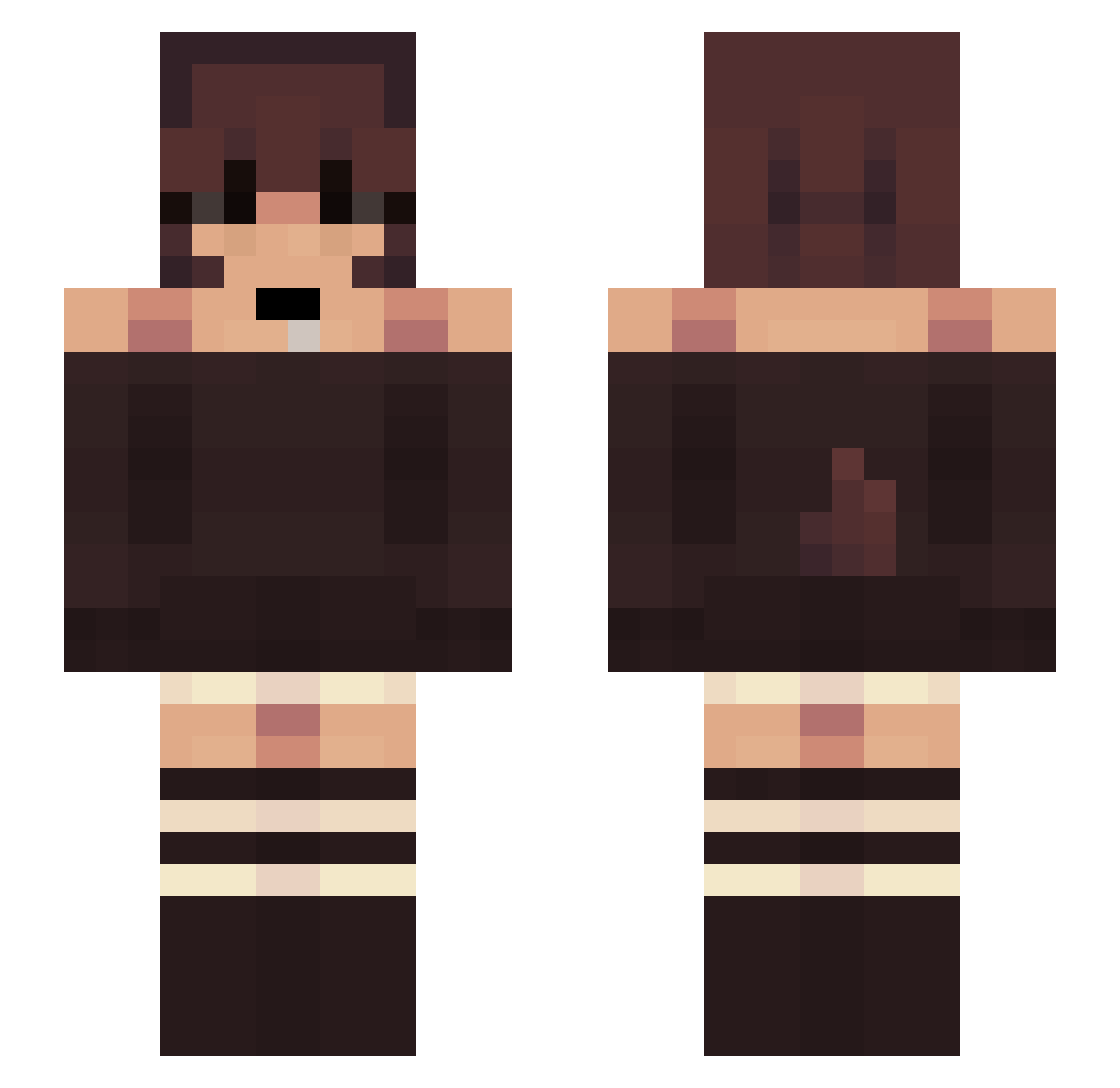 SilverSoulReaper Minecraft skin, front and back view