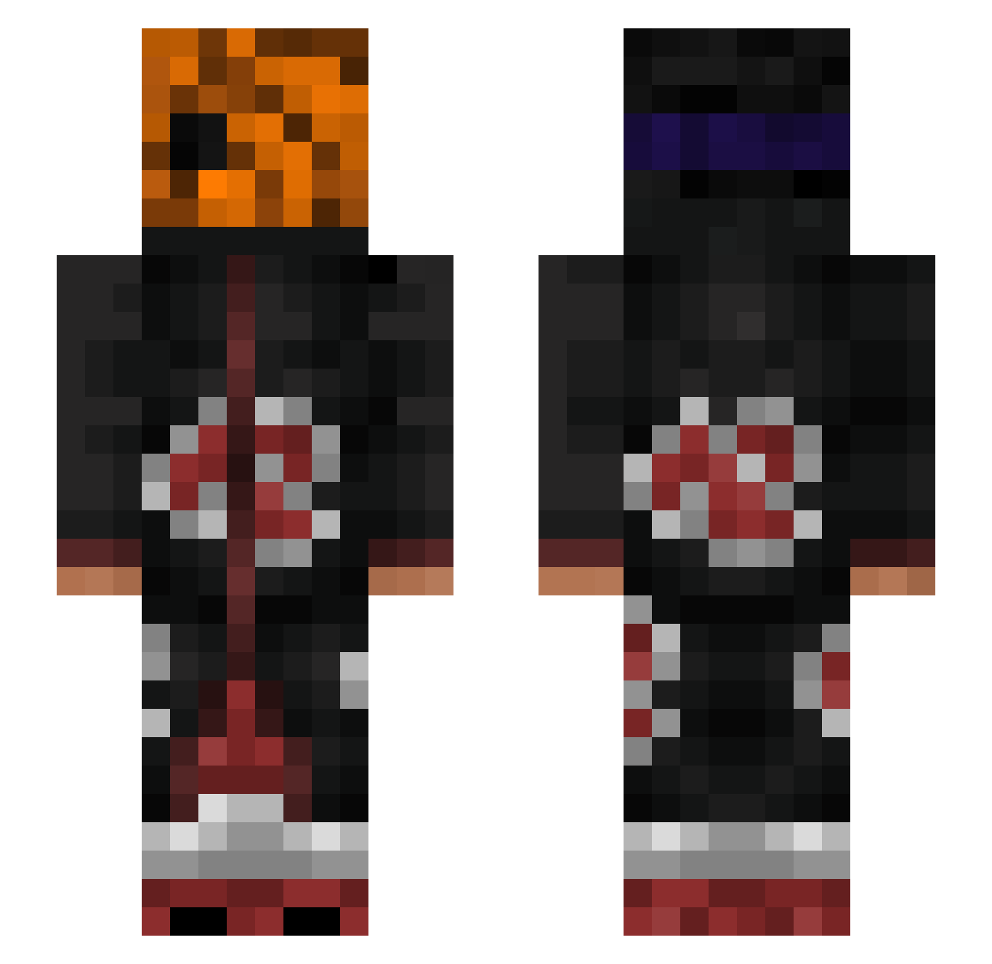 IGuanaa Minecraft skin, front and back view