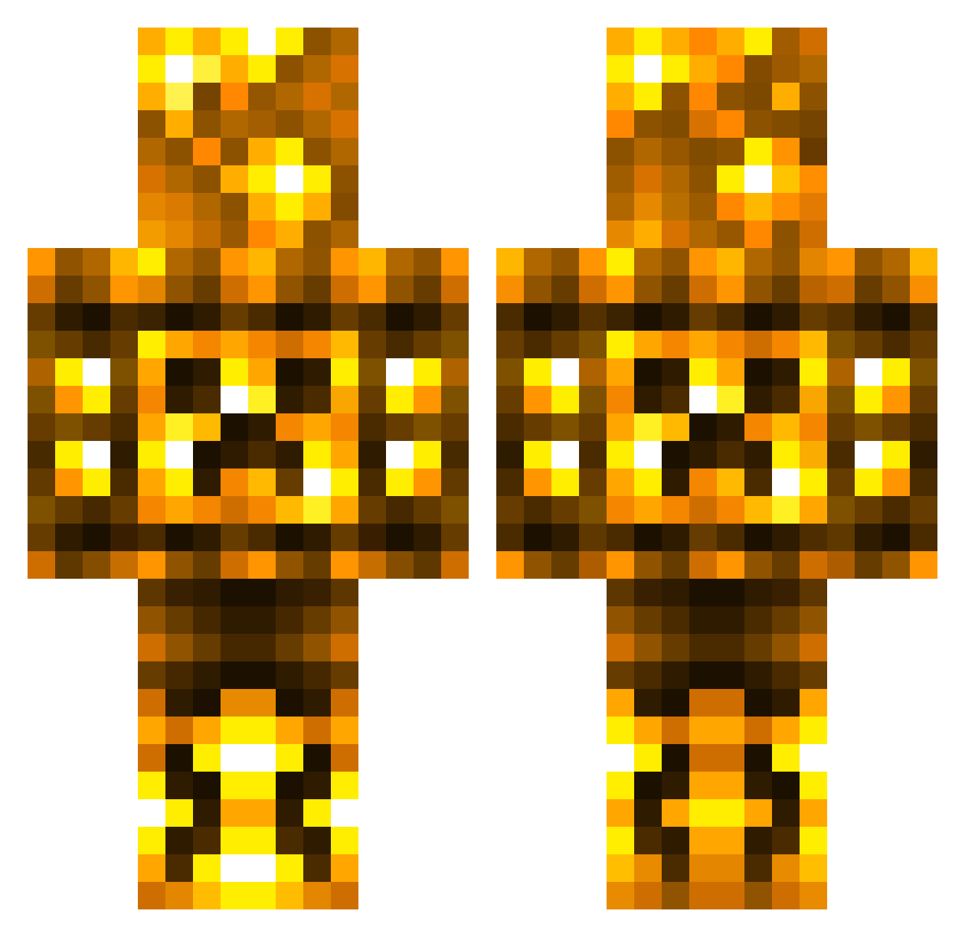 Stormwindsky Minecraft skin, front and back view