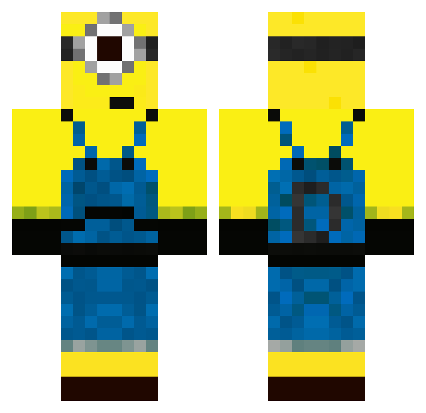 vpezzx Minecraft skin, front and back view