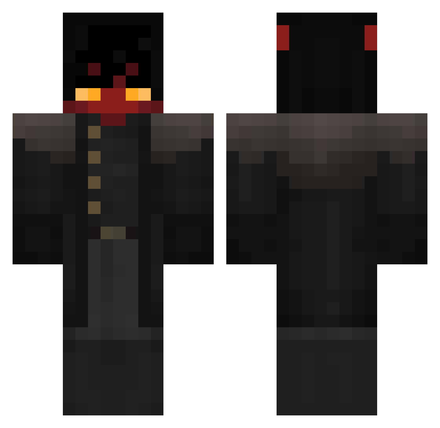 Stifprof Minecraft skin, front and back view