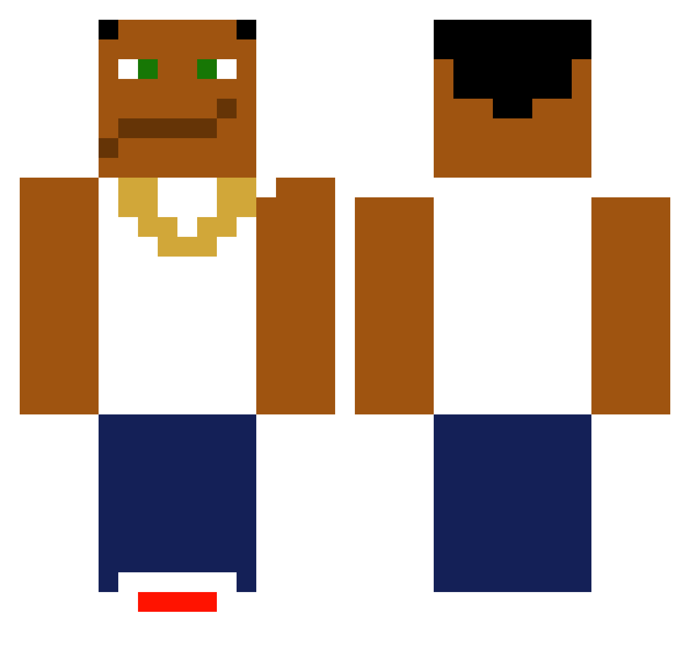 BigDrakePp Minecraft skin, front and back view
