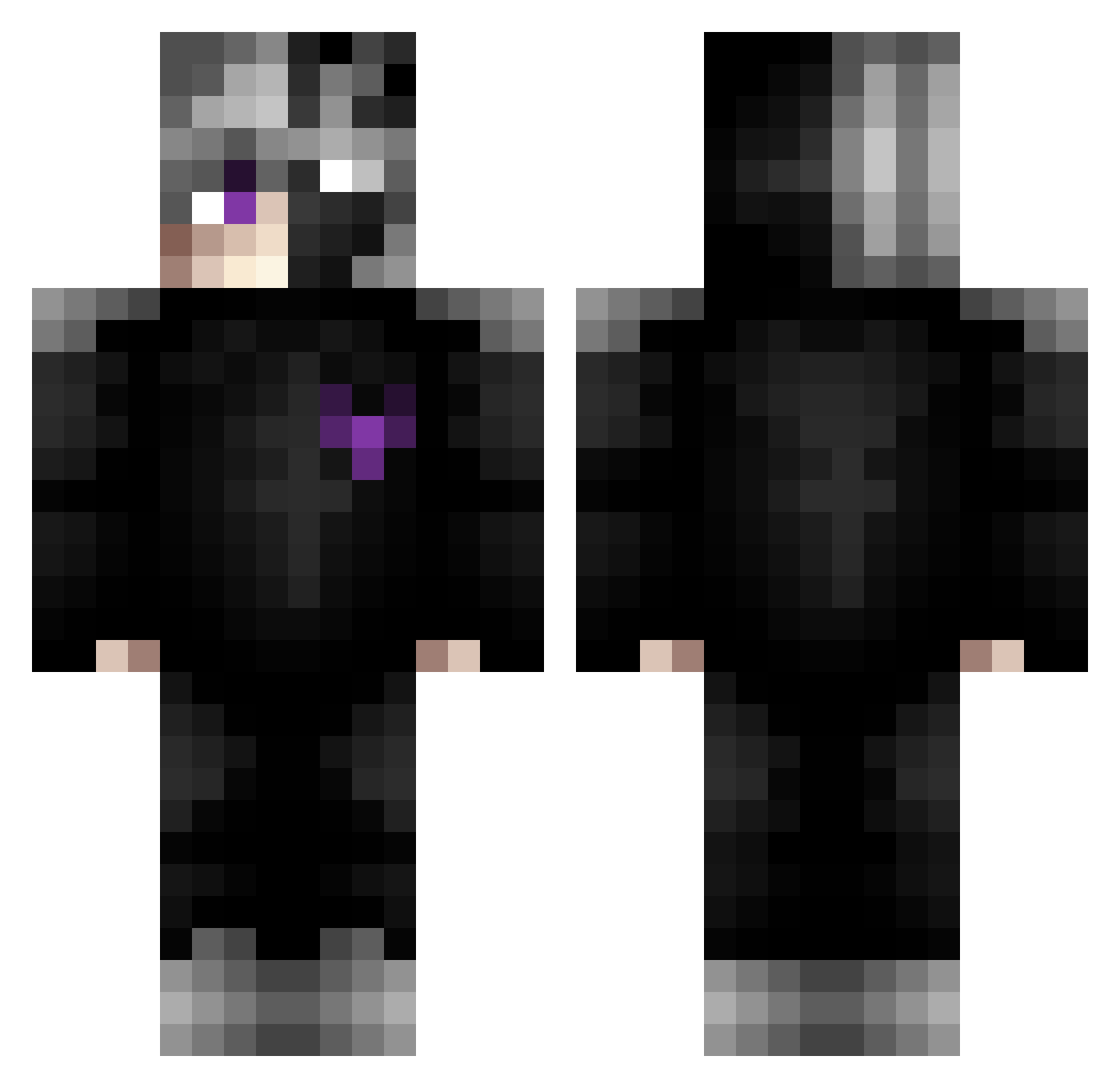 sequenz Minecraft skin, front and back view