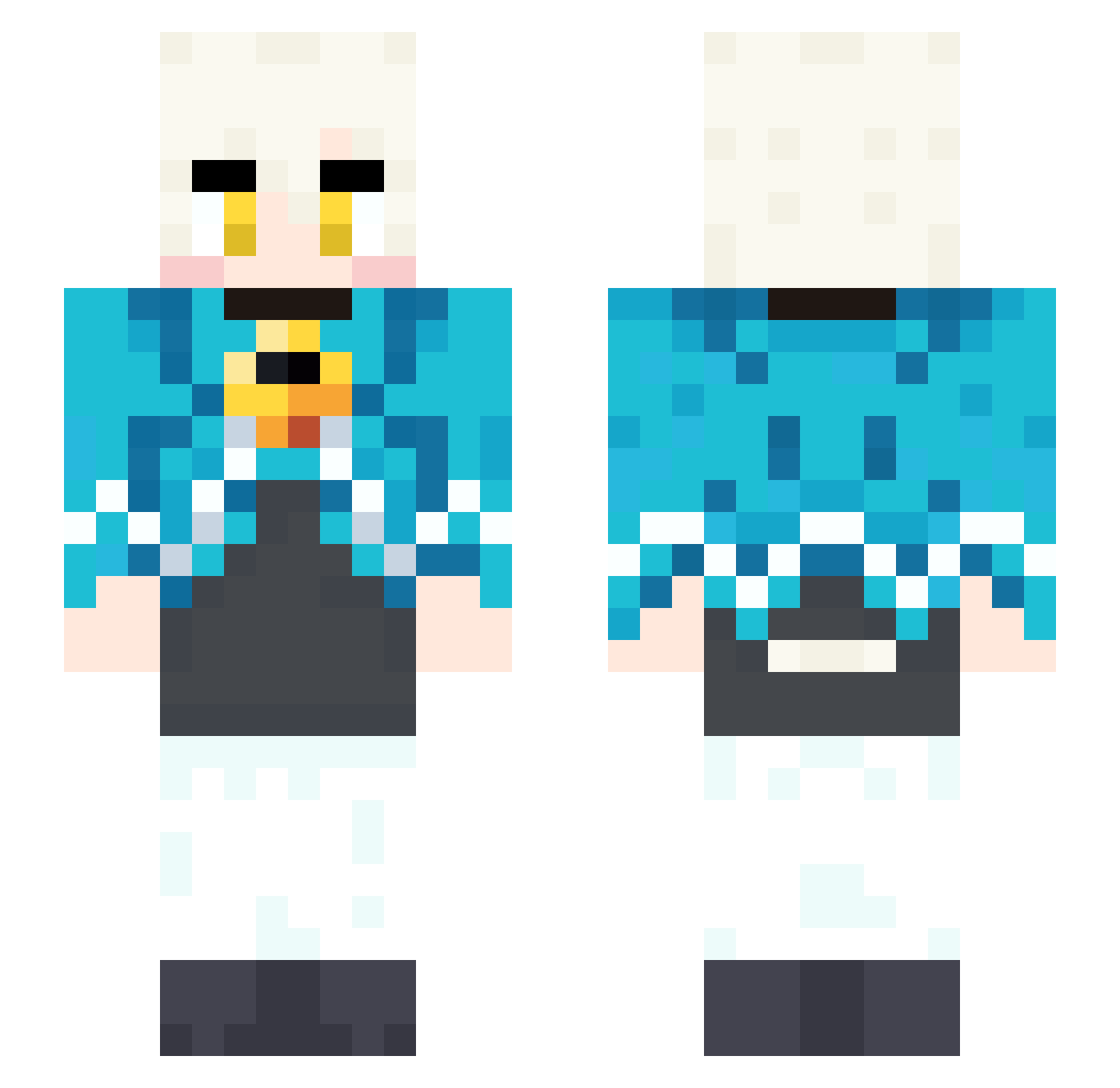 Vehxa_ Minecraft skin, front and back view