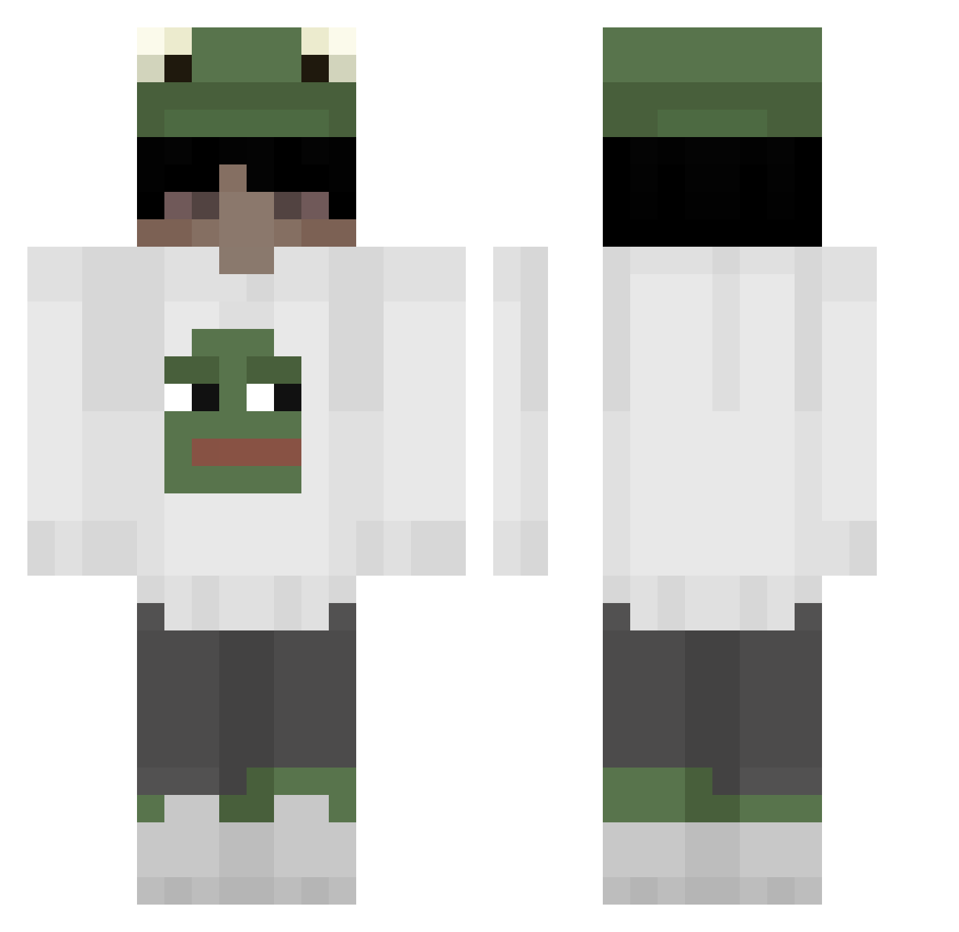 Vasilan Minecraft skin, front and back view
