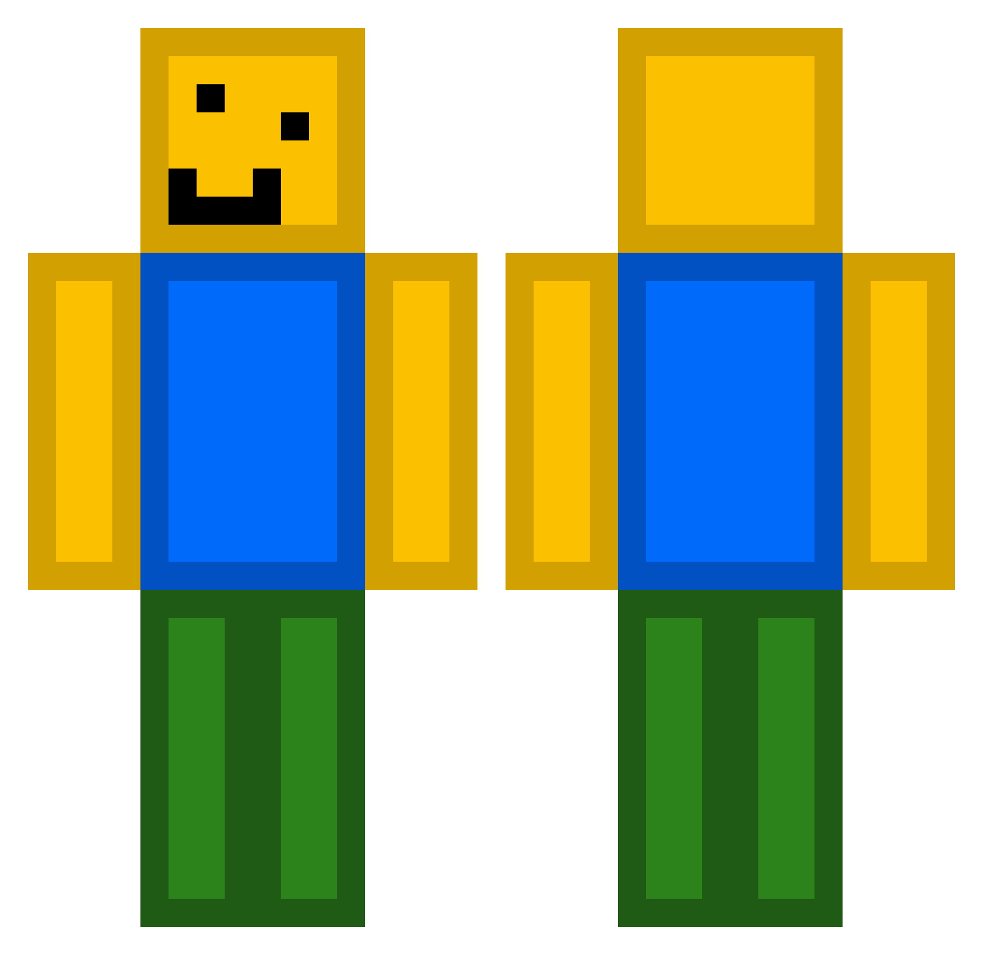 otorzin Minecraft skin, front and back view