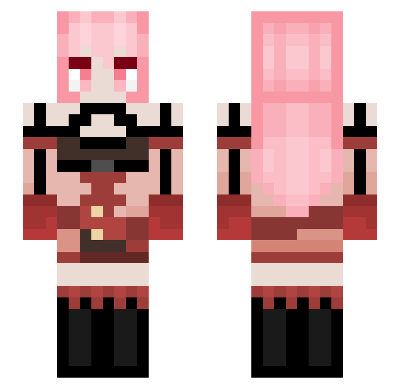 goneril Minecraft skin, front and back view