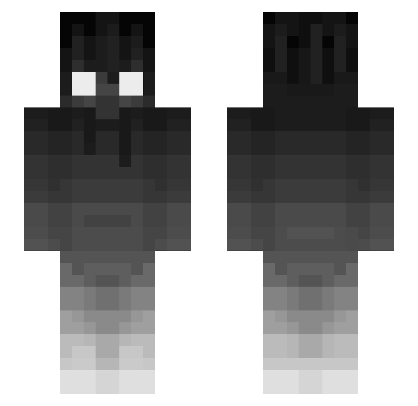 98hz Minecraft skin, front and back view