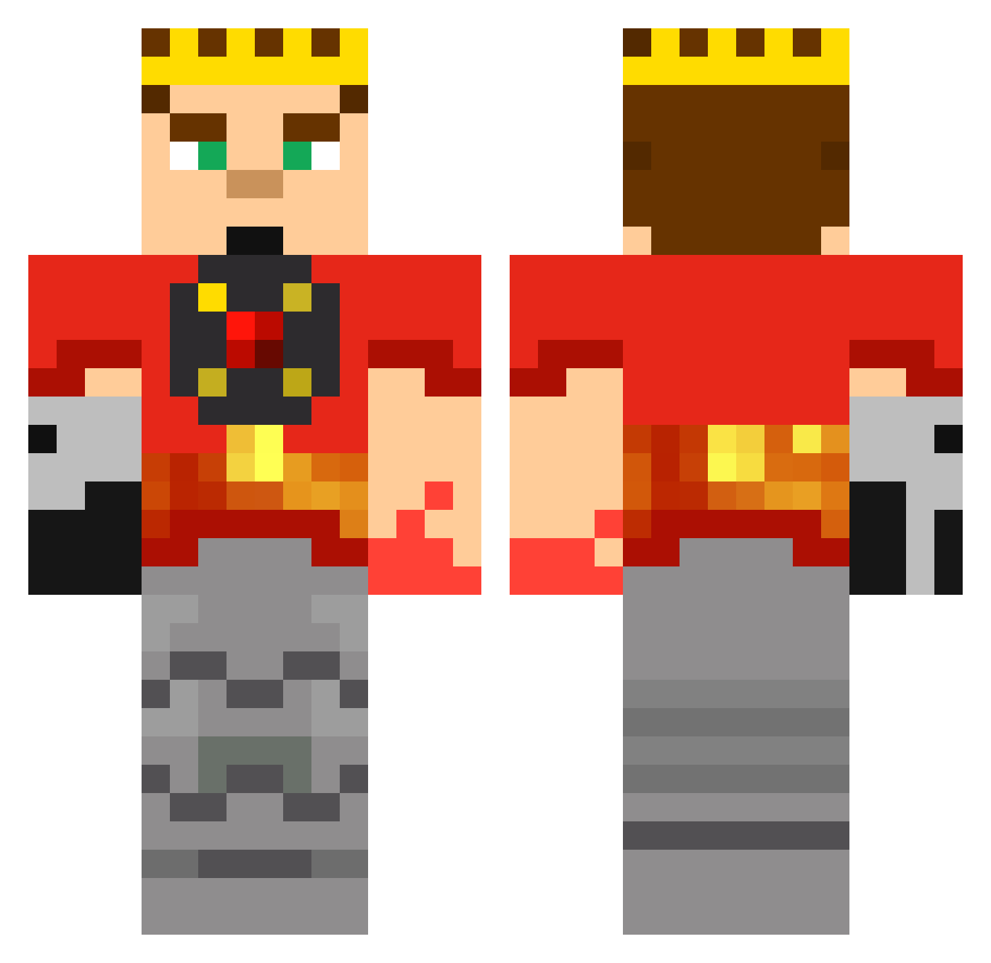slappinggrandmas Minecraft skin, front and back view